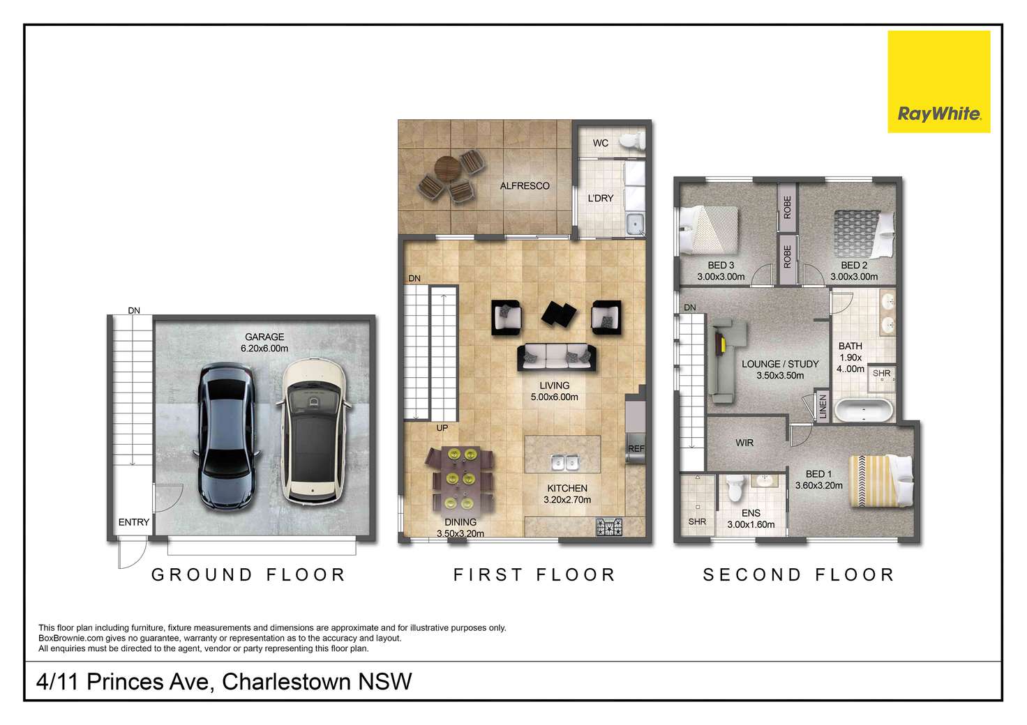 Floorplan of Homely townhouse listing, 4/11 Princes Avenue, Charlestown NSW 2290