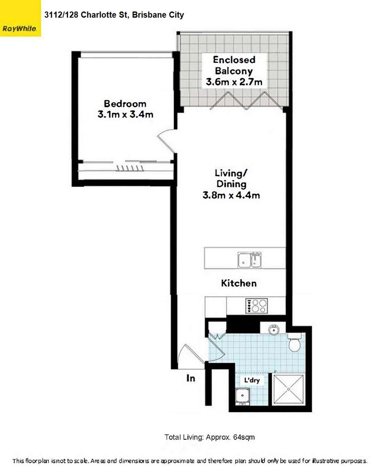 Floorplan of Homely apartment listing, 3112/128 Charlotte Street, Brisbane City QLD 4000