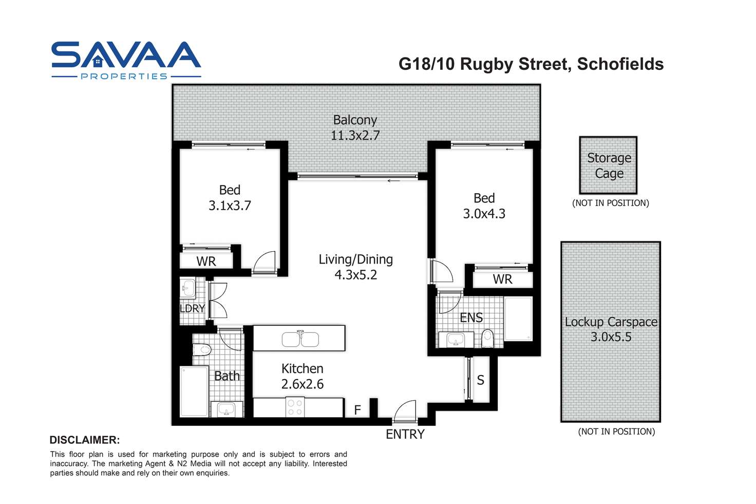 Floorplan of Homely apartment listing, G18/10B Rugby Street, Schofields NSW 2762