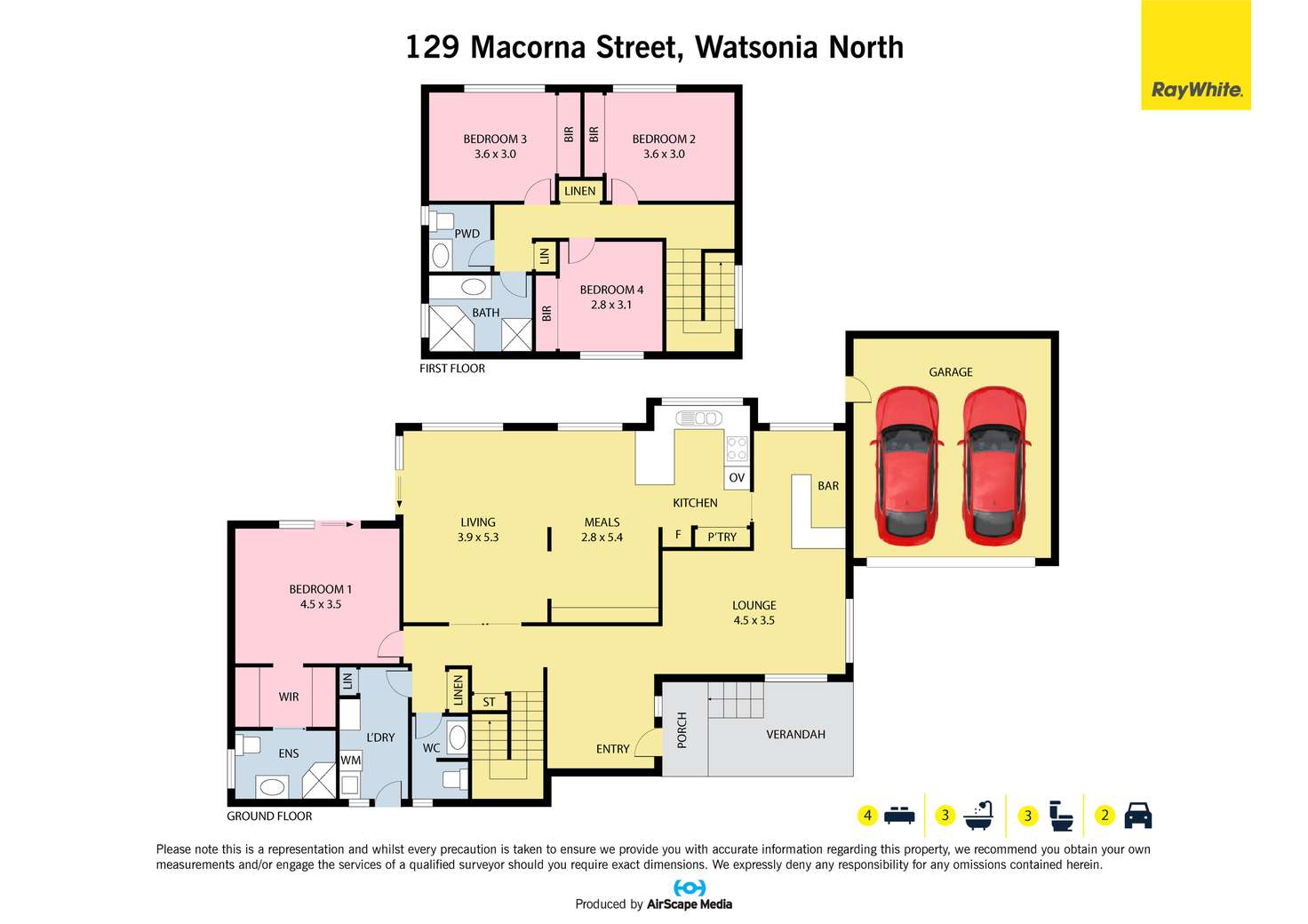 Floorplan of Homely house listing, 129 Macorna Street, Watsonia North VIC 3087