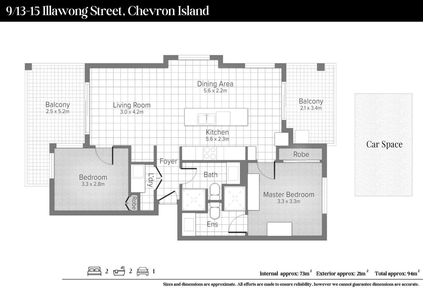 Floorplan of Homely apartment listing, 9/13-15 Illawong Street, Chevron Island QLD 4217