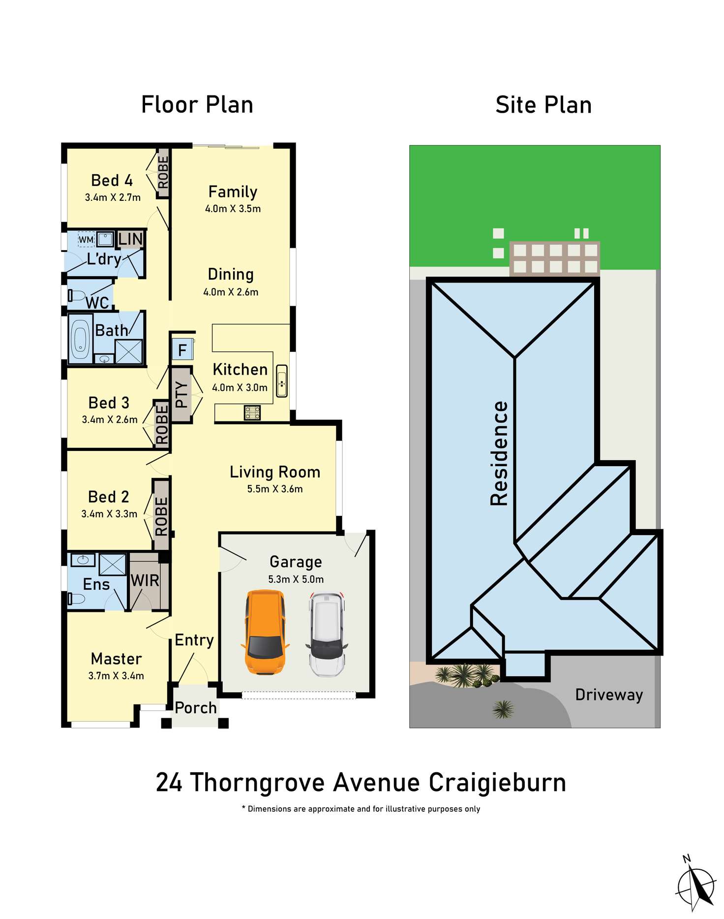 Floorplan of Homely house listing, 24 Thorngrove Avenue, Craigieburn VIC 3064