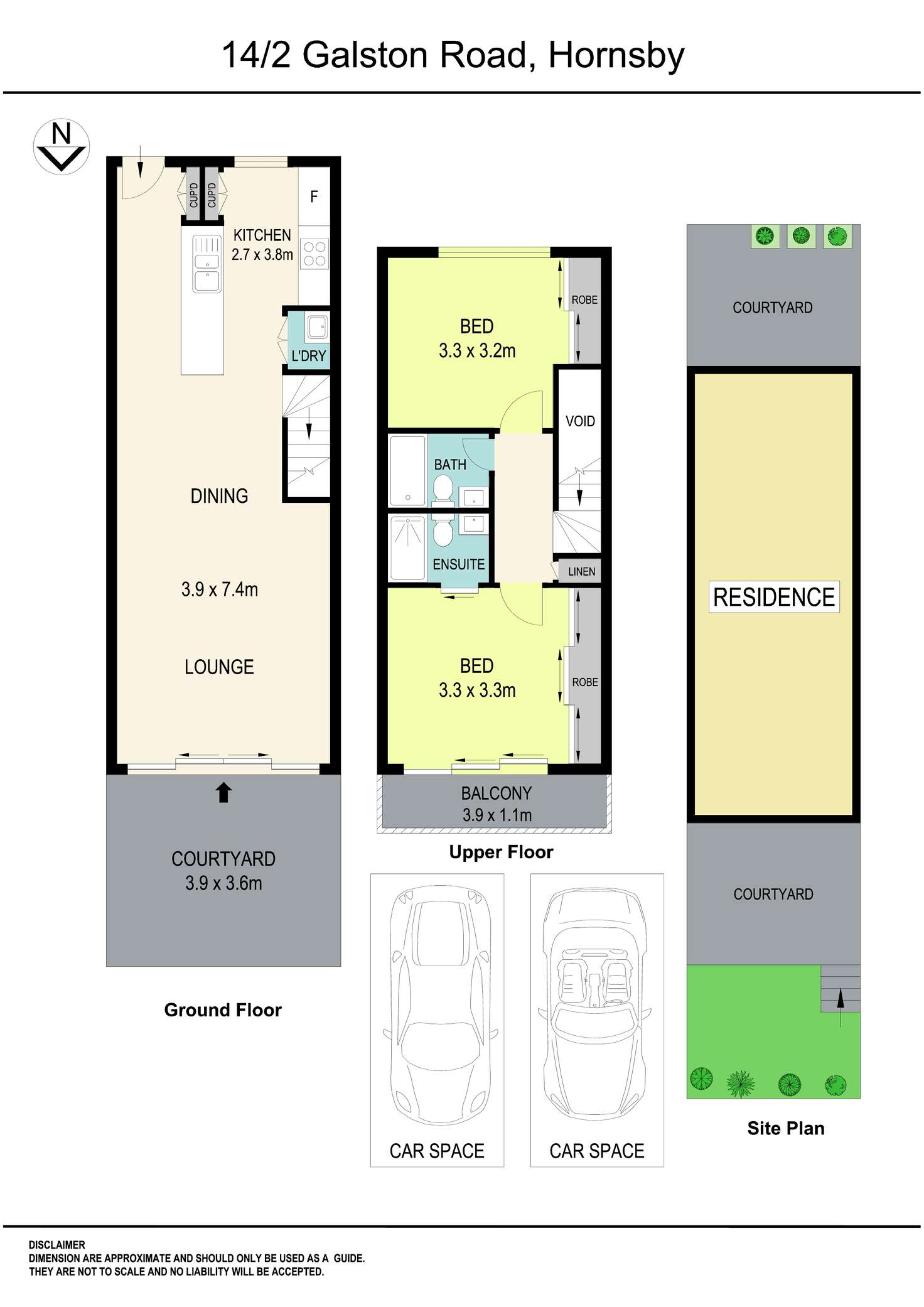 Floorplan of Homely townhouse listing, 14/2 Galston Road, Hornsby NSW 2077