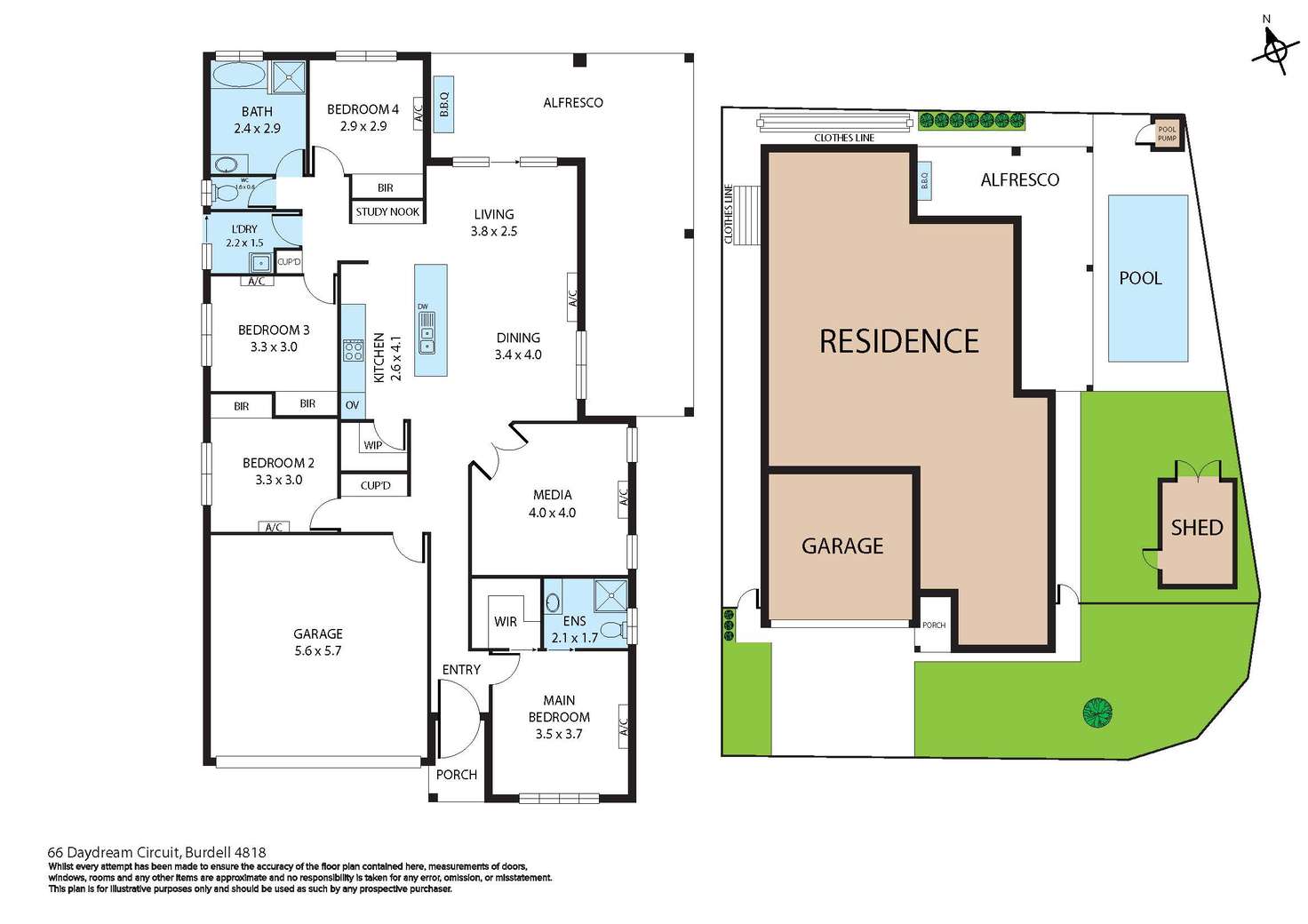 Floorplan of Homely house listing, 66 Daydream Circuit, Burdell QLD 4818
