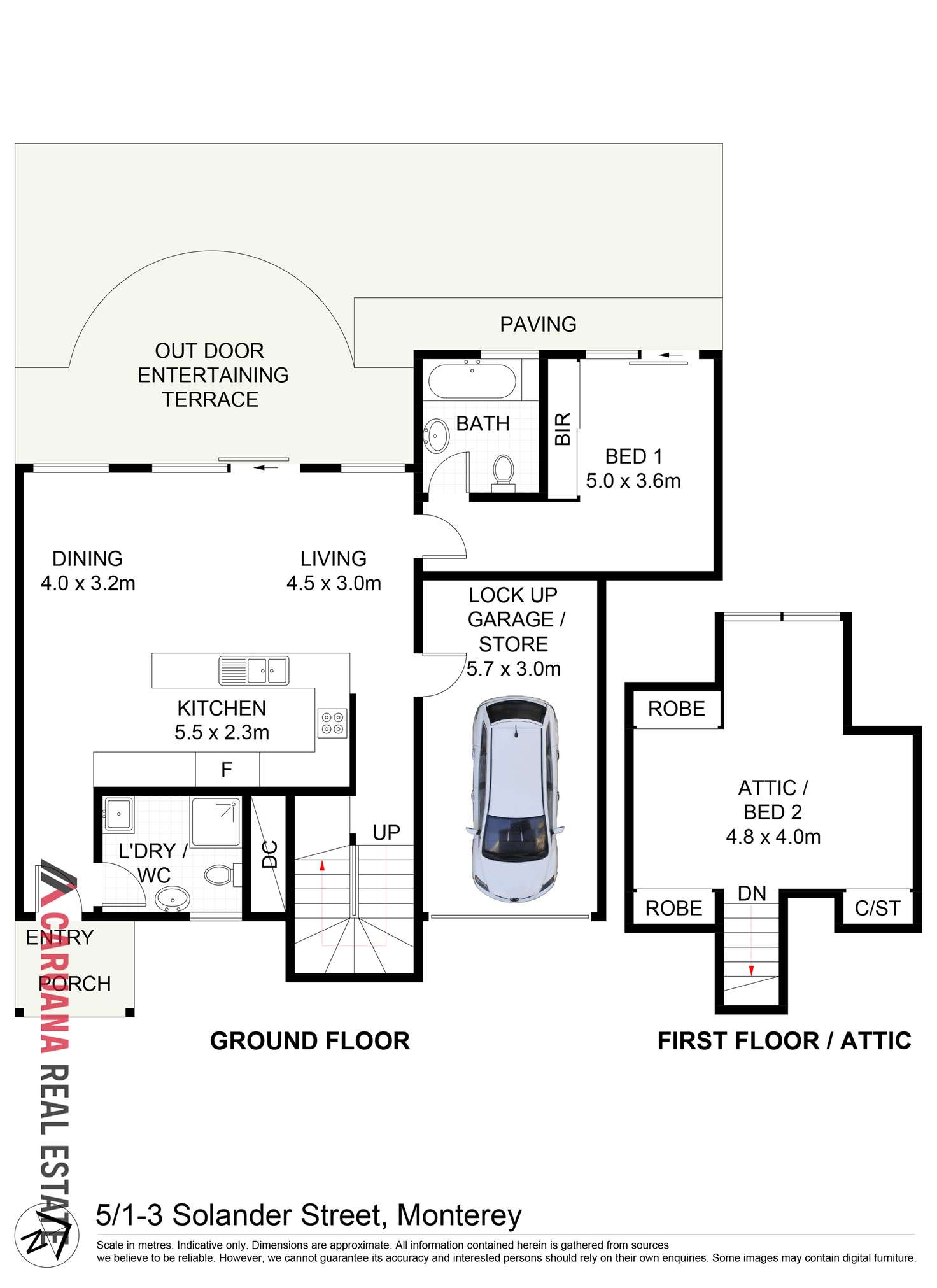 Floorplan of Homely townhouse listing, 5/1-3 Solander Street, Monterey NSW 2217
