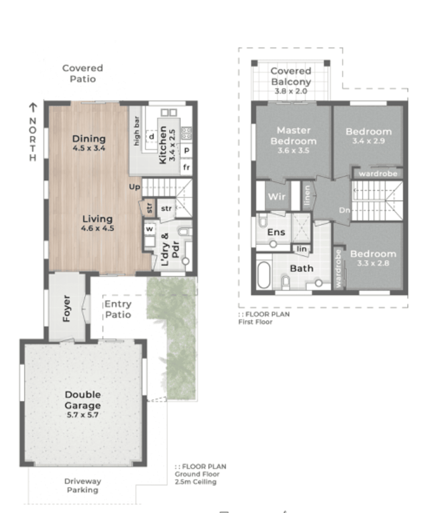 Floorplan of Homely semiDetached listing, 1/25 Geraldton Drive, Robina QLD 4226