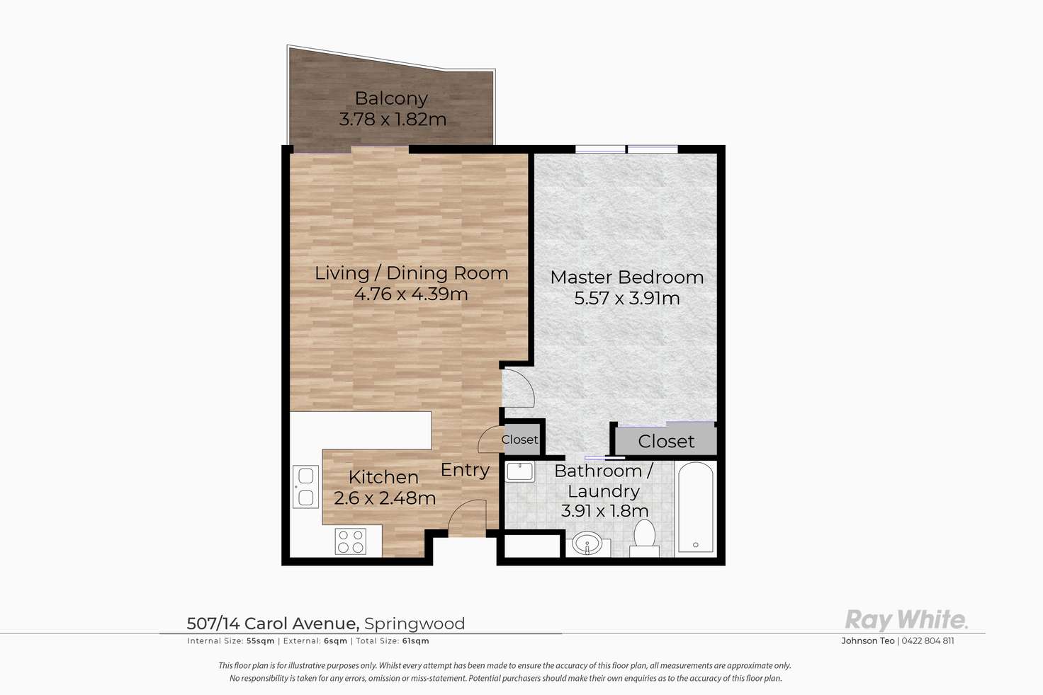 Floorplan of Homely house listing, 507/14 Carol Avenue, Springwood QLD 4127