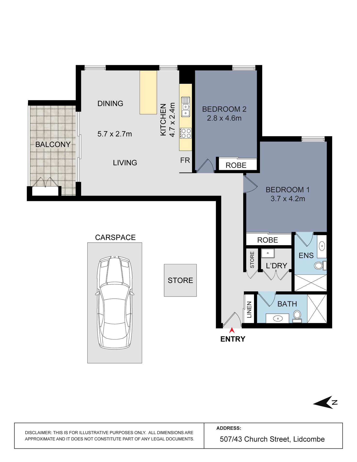 Floorplan of Homely apartment listing, 507/43 Church Street, Lidcombe NSW 2141