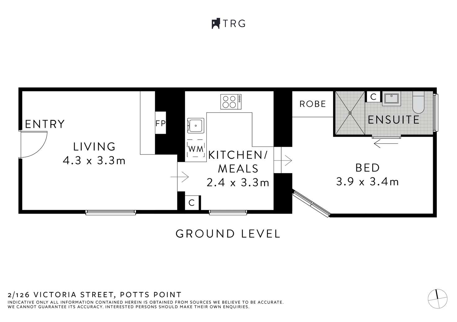 Floorplan of Homely apartment listing, 2/126 Victoria Street, Potts Point NSW 2011