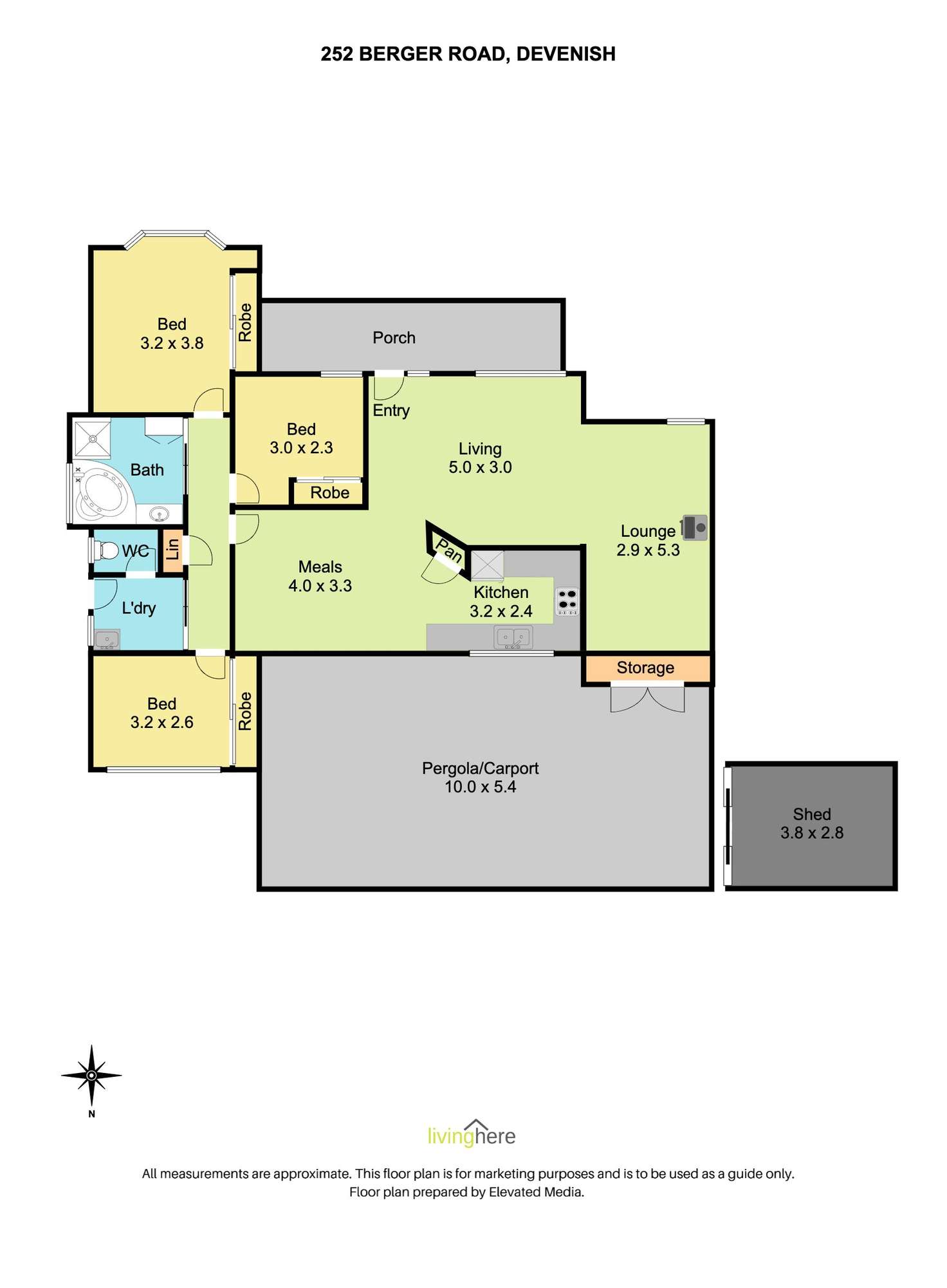 Floorplan of Homely house listing, 252 Berger Road, Devenish VIC 3726
