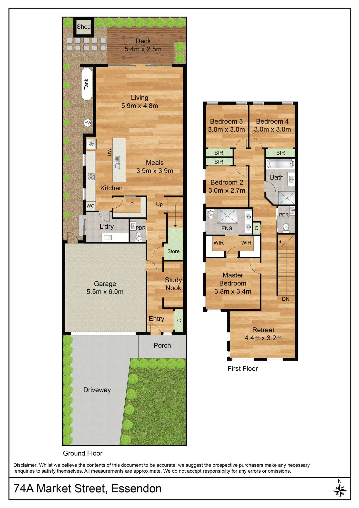 Floorplan of Homely house listing, 74A Market Street, Essendon VIC 3040
