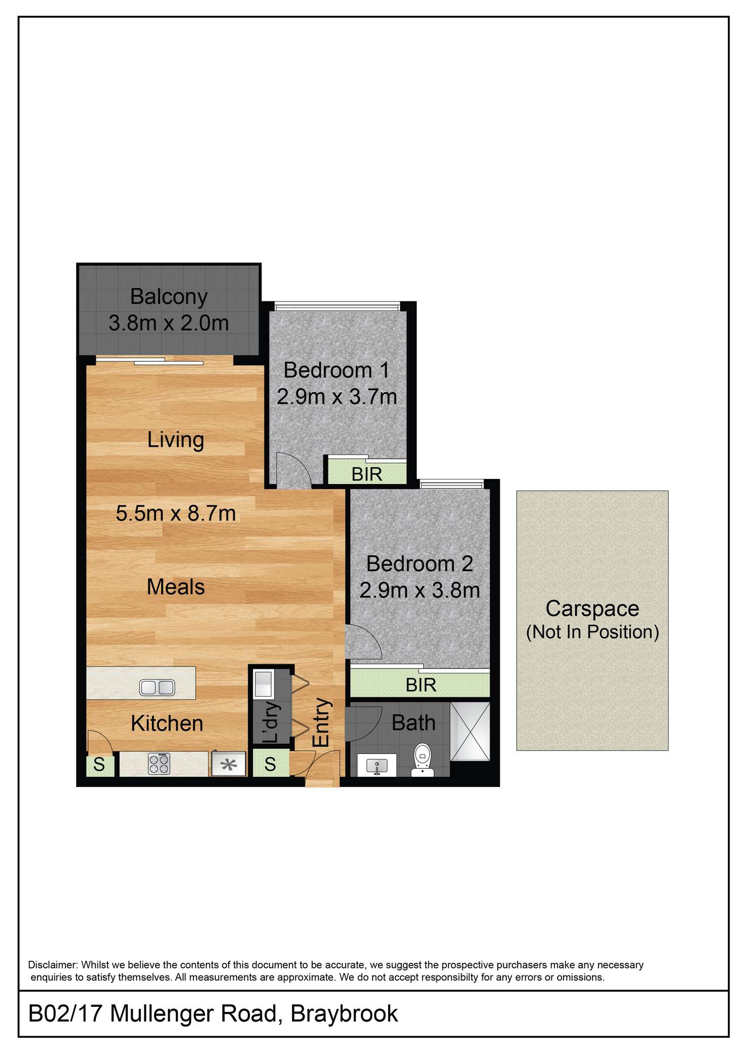 Floorplan of Homely unit listing, B02/17 Mullenger Road, Braybrook VIC 3019