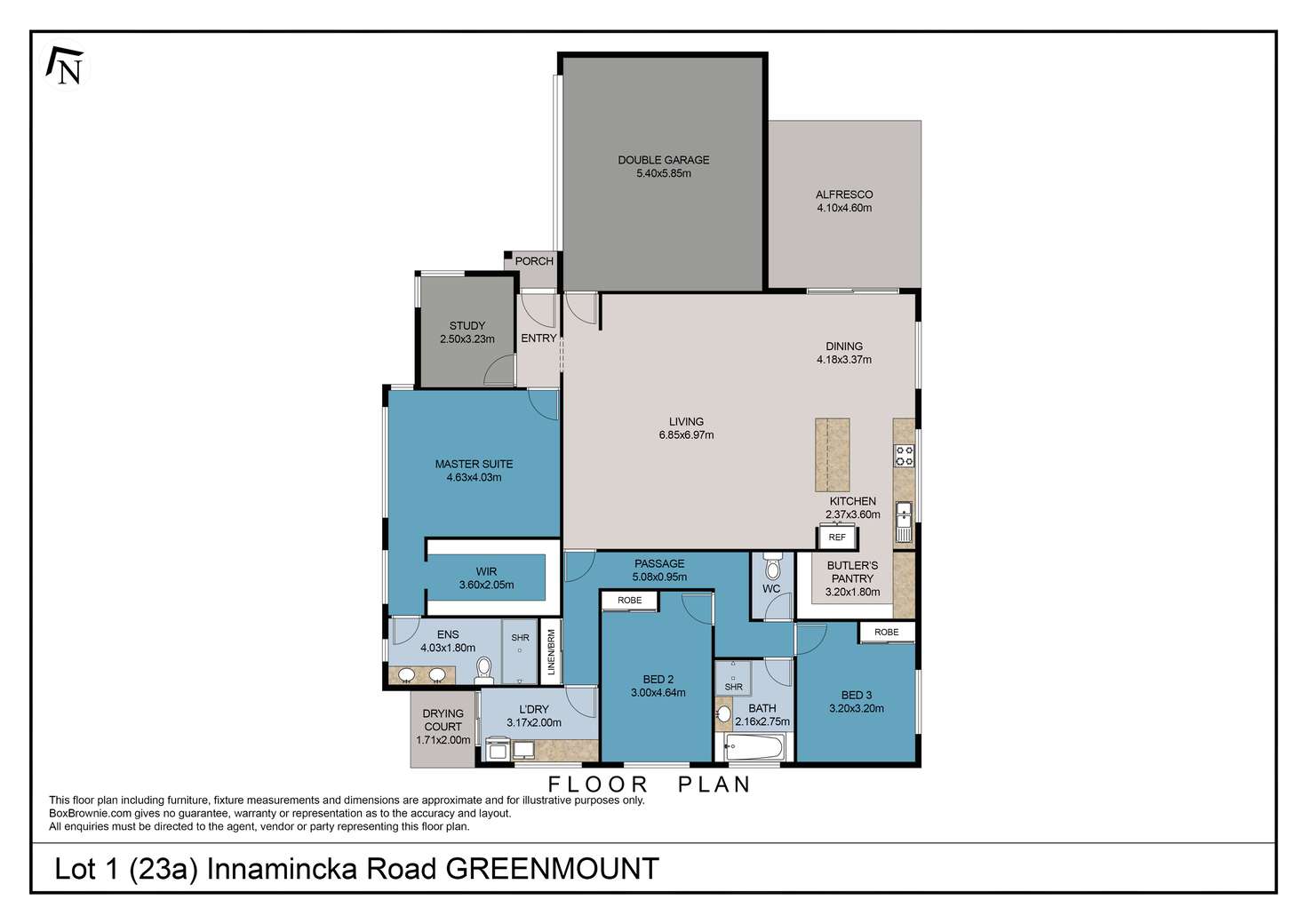 Floorplan of Homely residentialLand listing, LOT 1, 23A Innamincka Road, Greenmount WA 6056