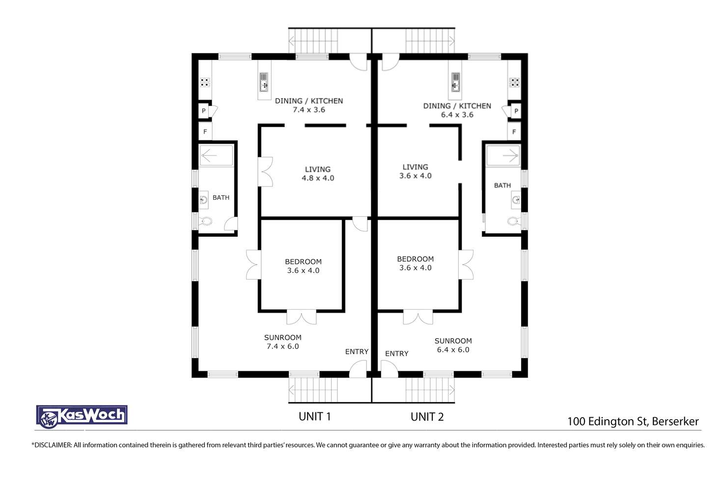 Floorplan of Homely house listing, 100 EDINGTON STREET, Berserker QLD 4701