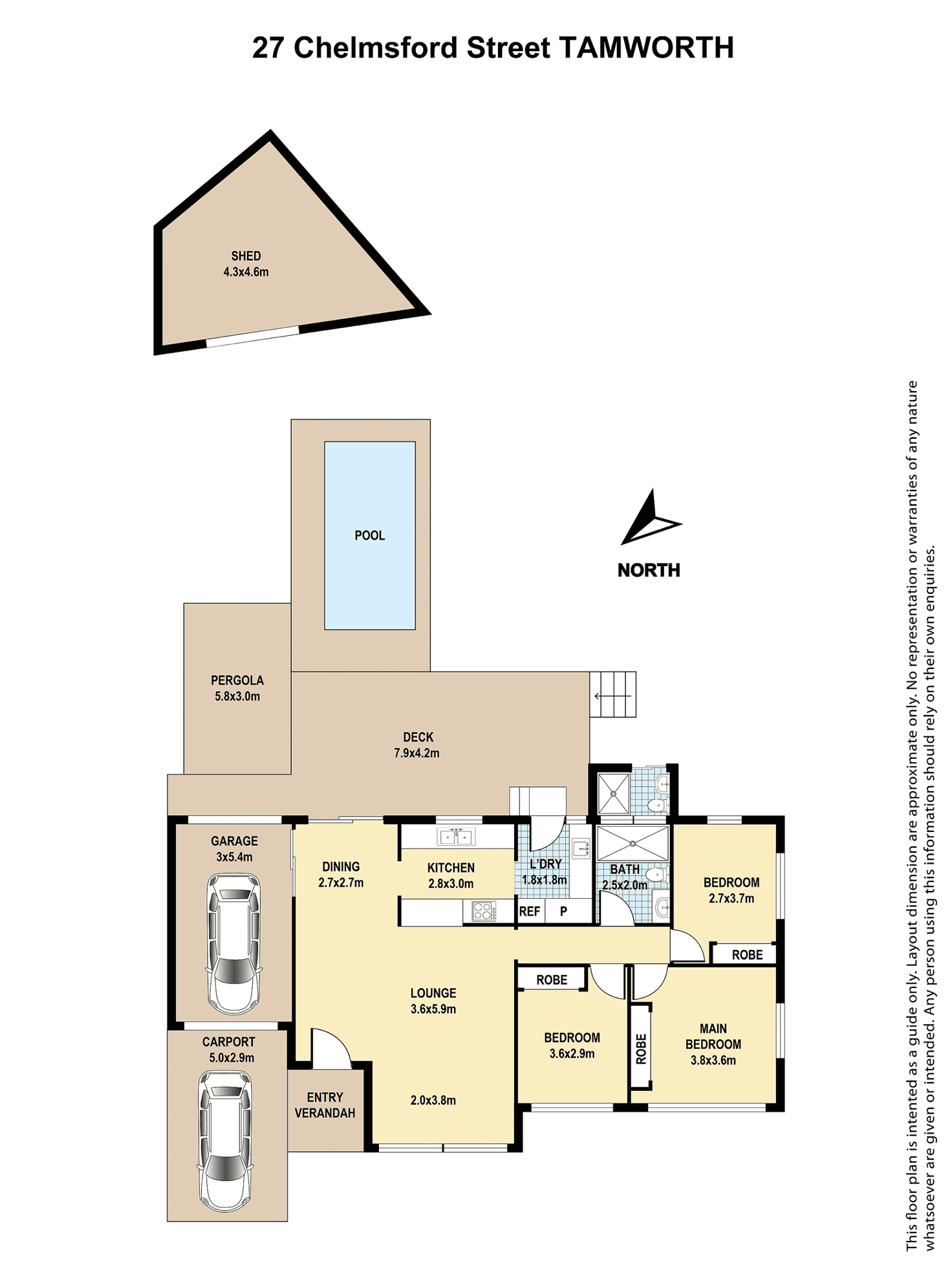 Floorplan of Homely house listing, 27 Chelmsford Street, Tamworth NSW 2340
