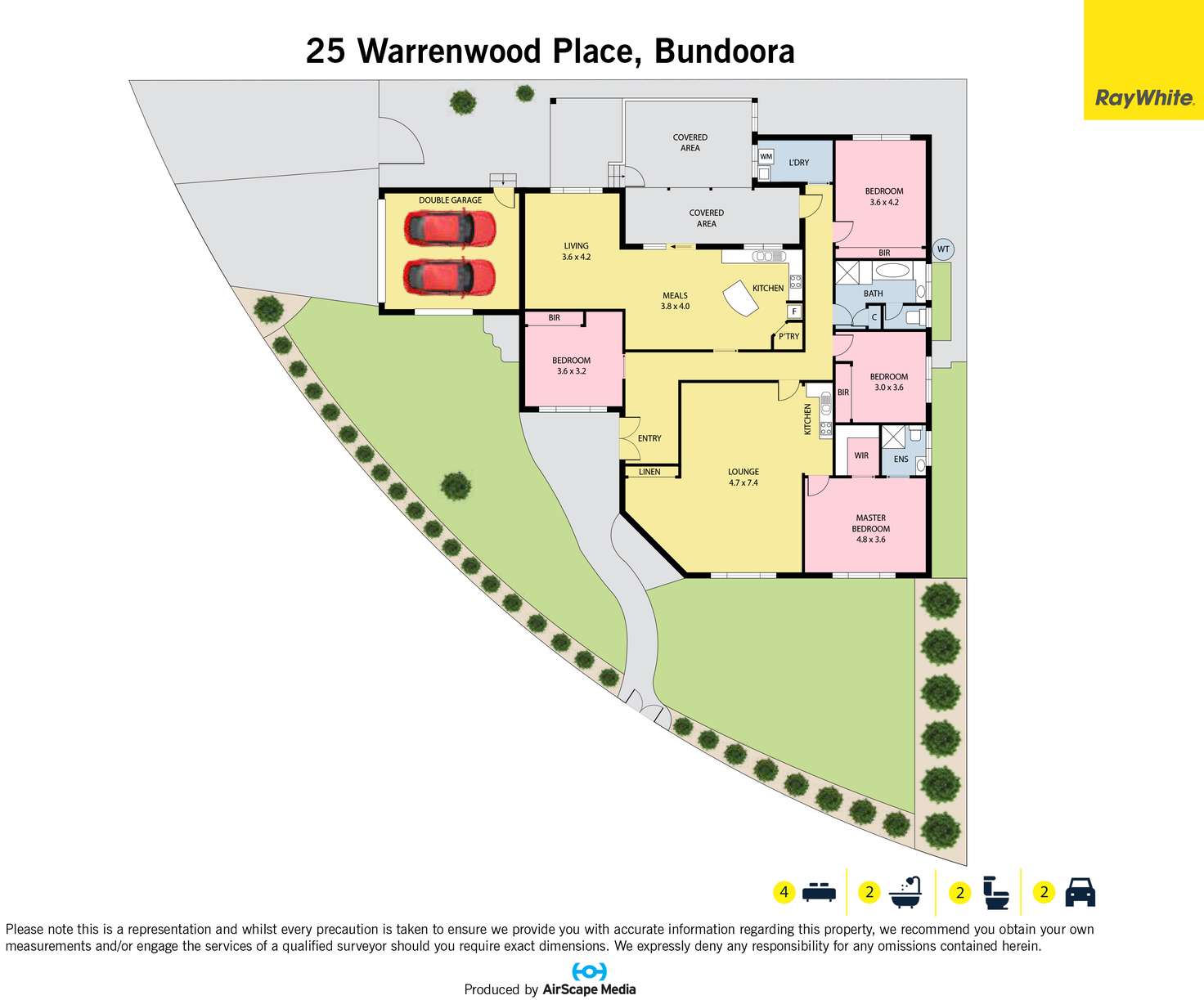 Floorplan of Homely house listing, 25 Warrenwood Pl, Bundoora VIC 3083