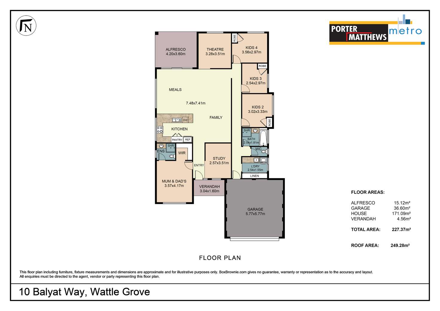 Floorplan of Homely house listing, 10 Balyat Way, Wattle Grove WA 6107