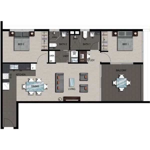 Floorplan of Homely apartment listing, 507/18 Thorn Street, Kangaroo Point QLD 4169