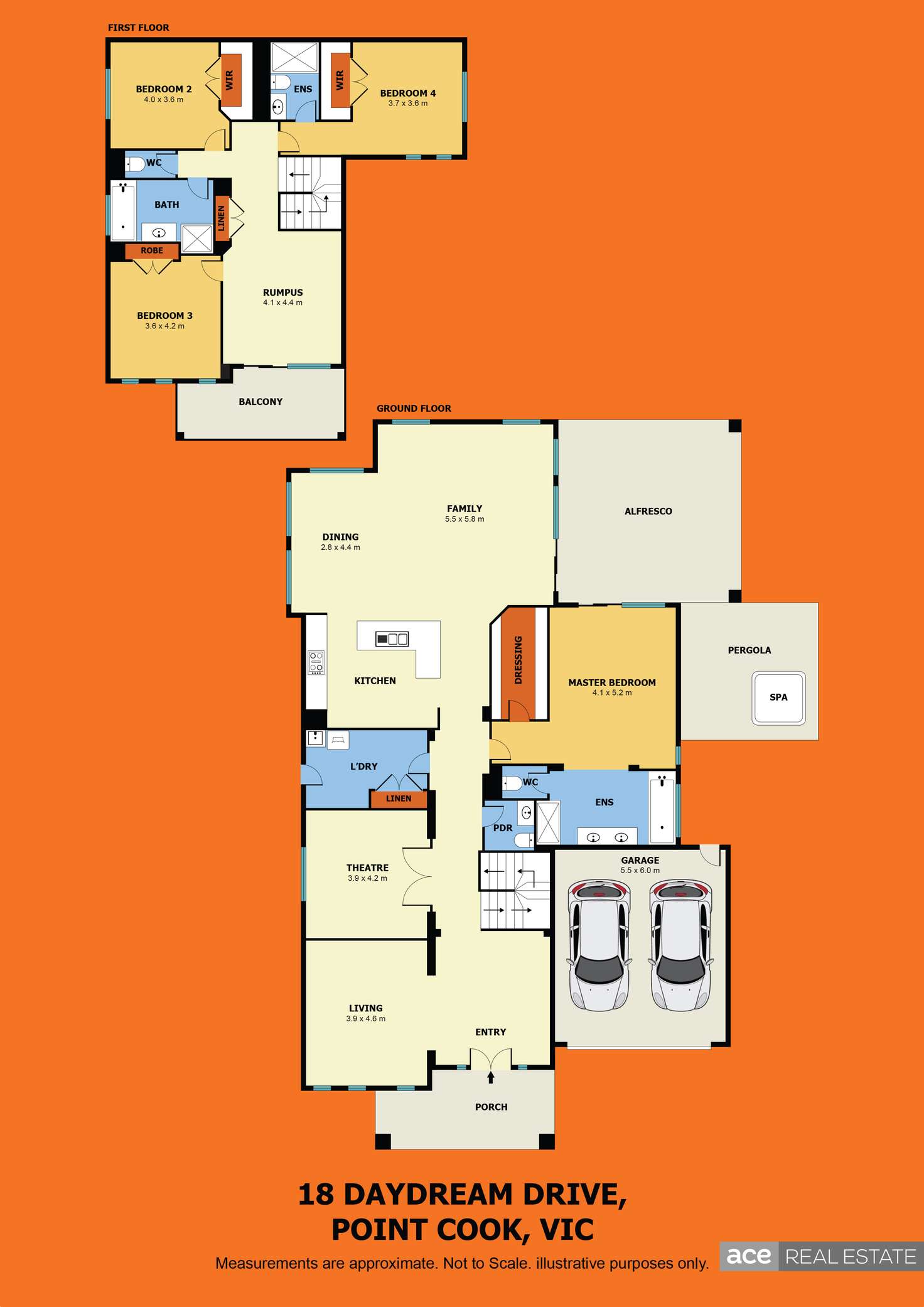 Floorplan of Homely house listing, 18 Daydream Drive, Point Cook VIC 3030