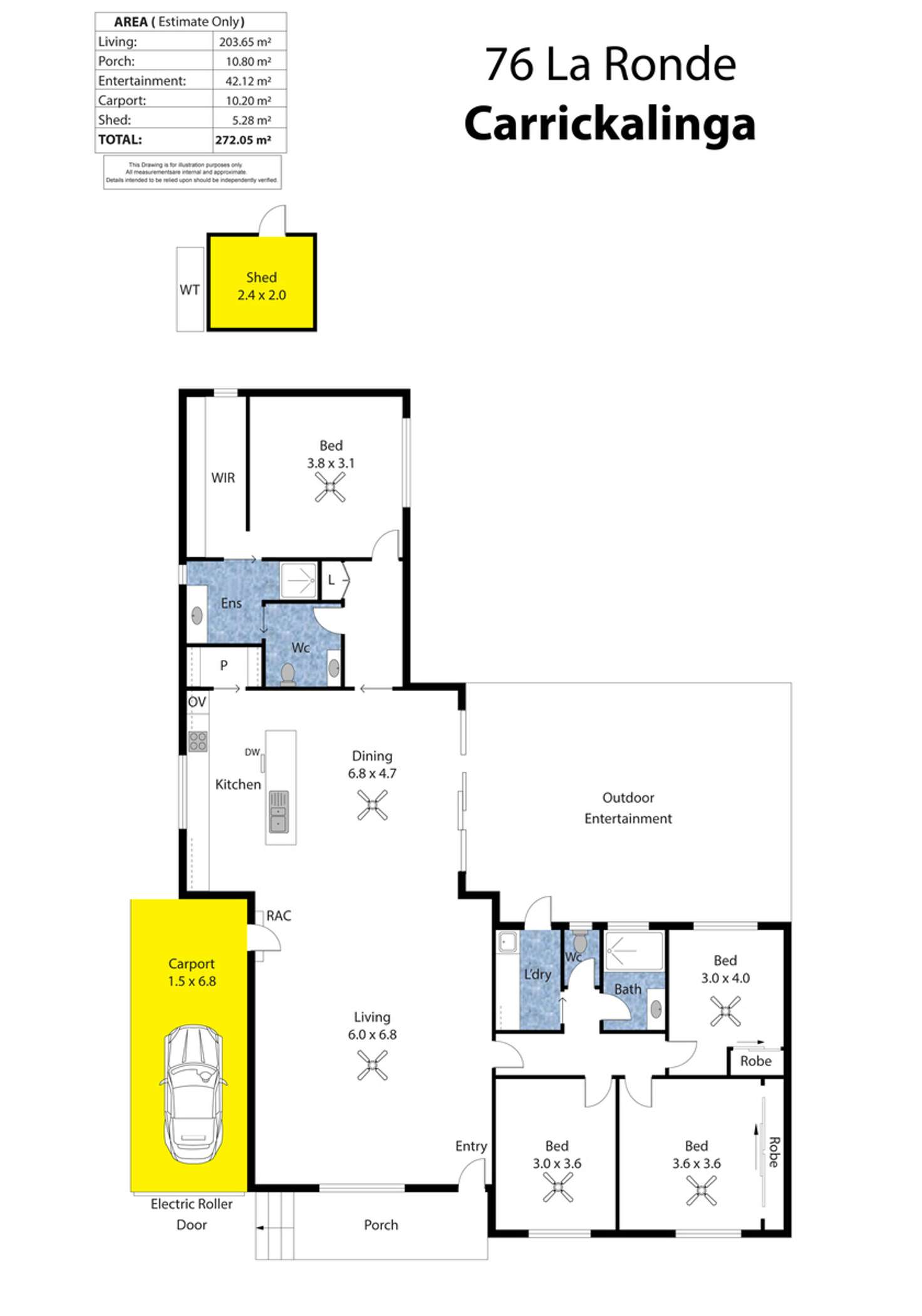 Floorplan of Homely house listing, 76 La Ronde, Carrickalinga SA 5204