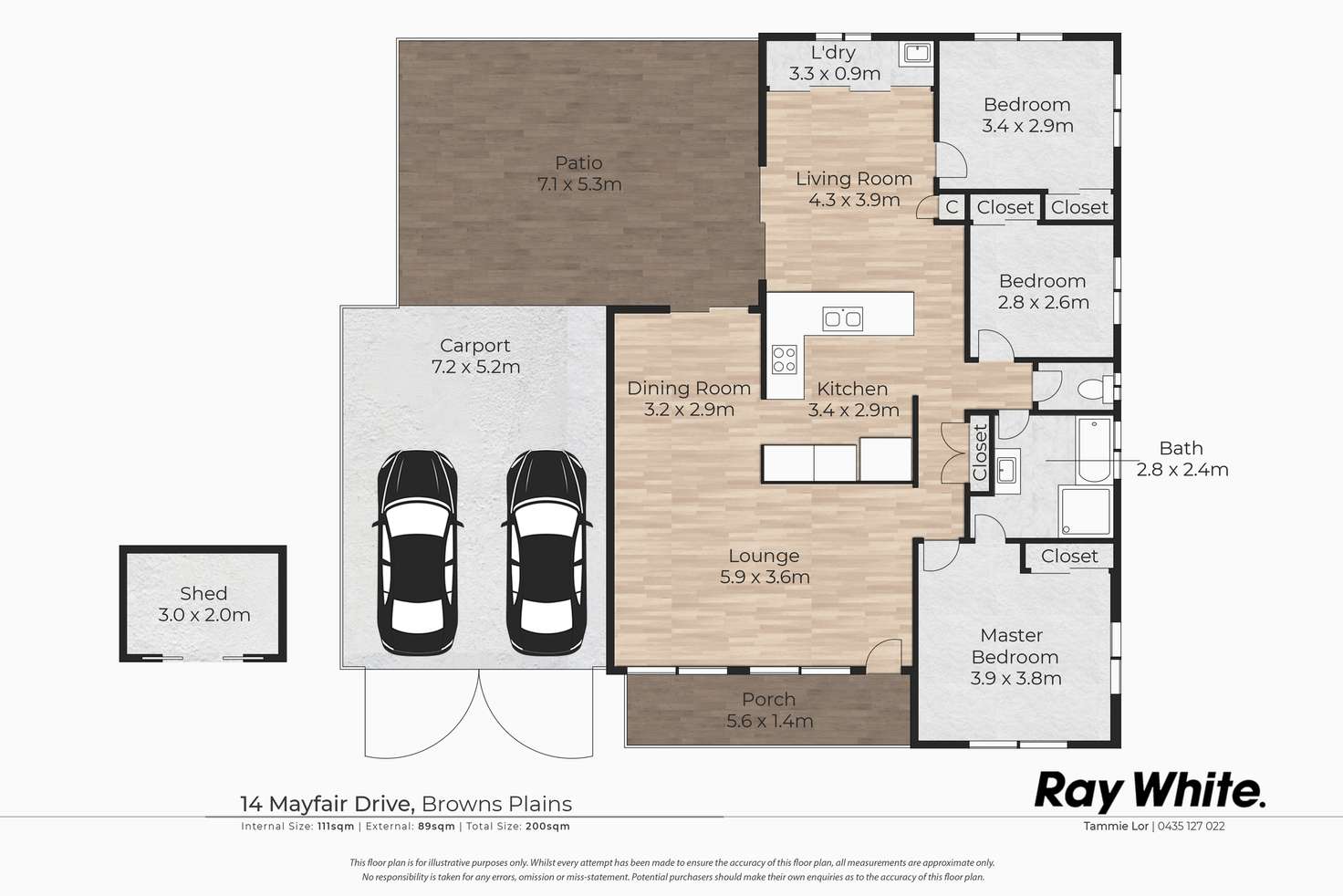 Floorplan of Homely house listing, 14 Mayfair Drive, Browns Plains QLD 4118