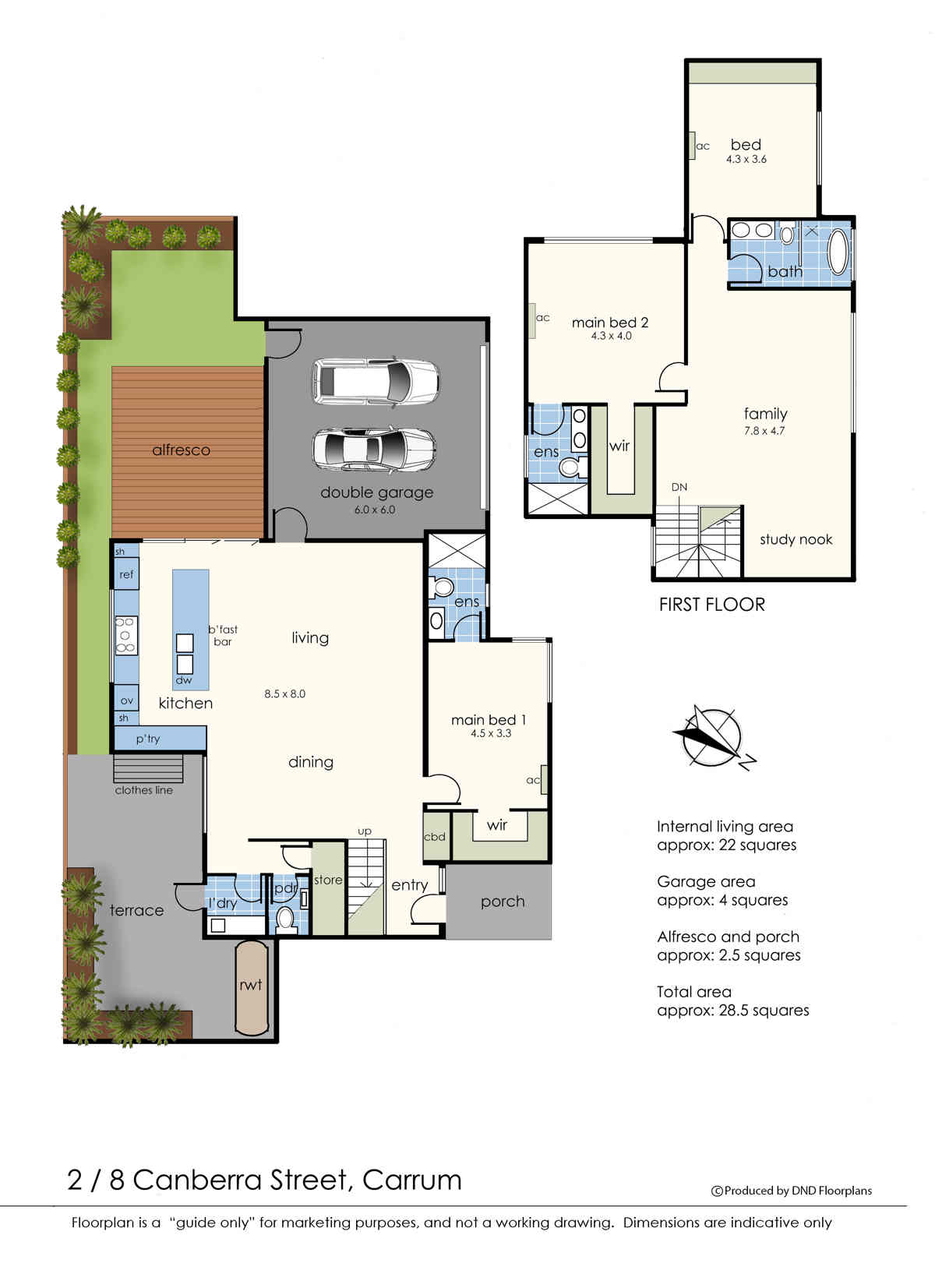 Floorplan of Homely townhouse listing, 2/8 Canberra Street, Carrum VIC 3197