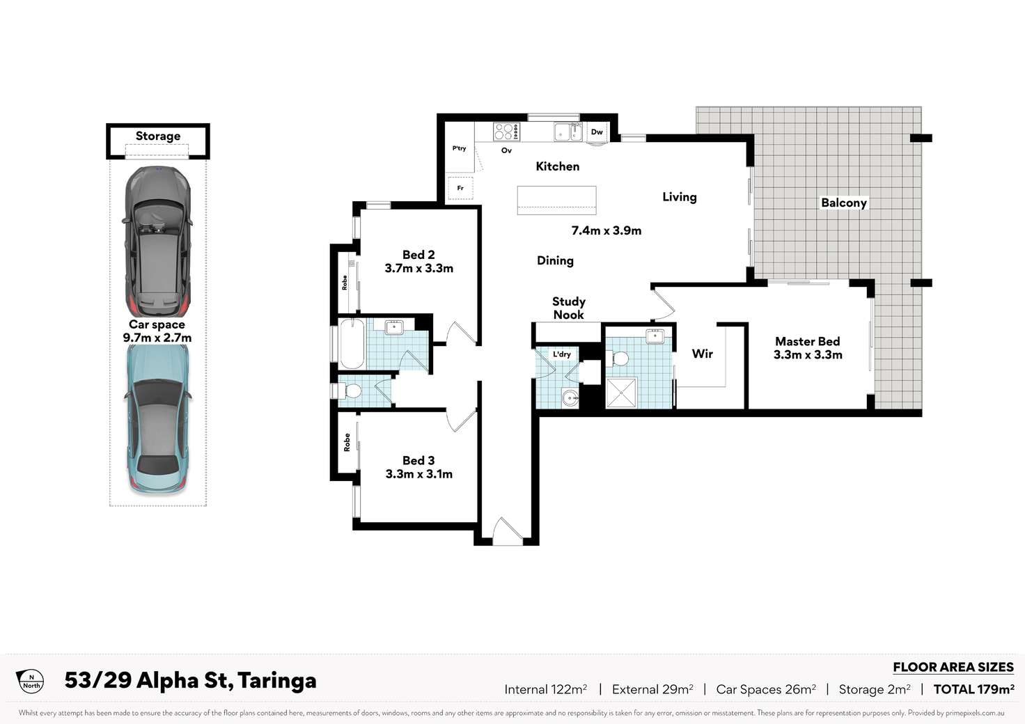 Floorplan of Homely apartment listing, 53/29 Alpha Street, Taringa QLD 4068