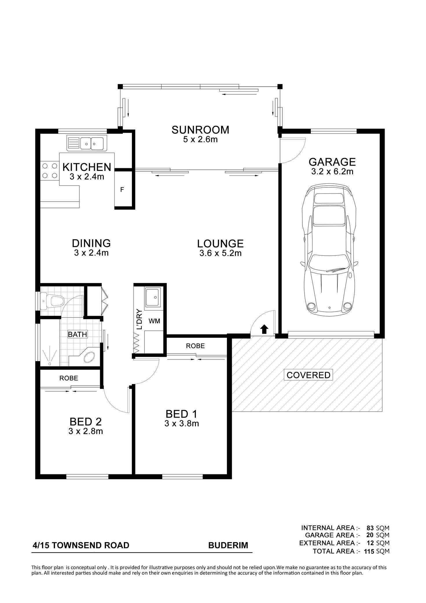 Floorplan of Homely villa listing, 4/15 Townsend Road, Buderim QLD 4556