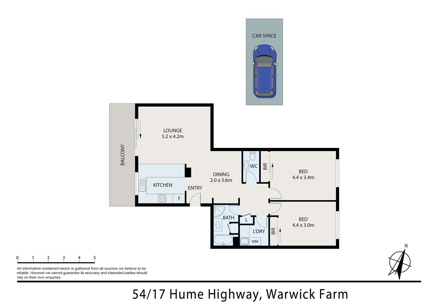 Floorplan of Homely unit listing, 54/17-19 Hume Highway, Warwick Farm NSW 2170