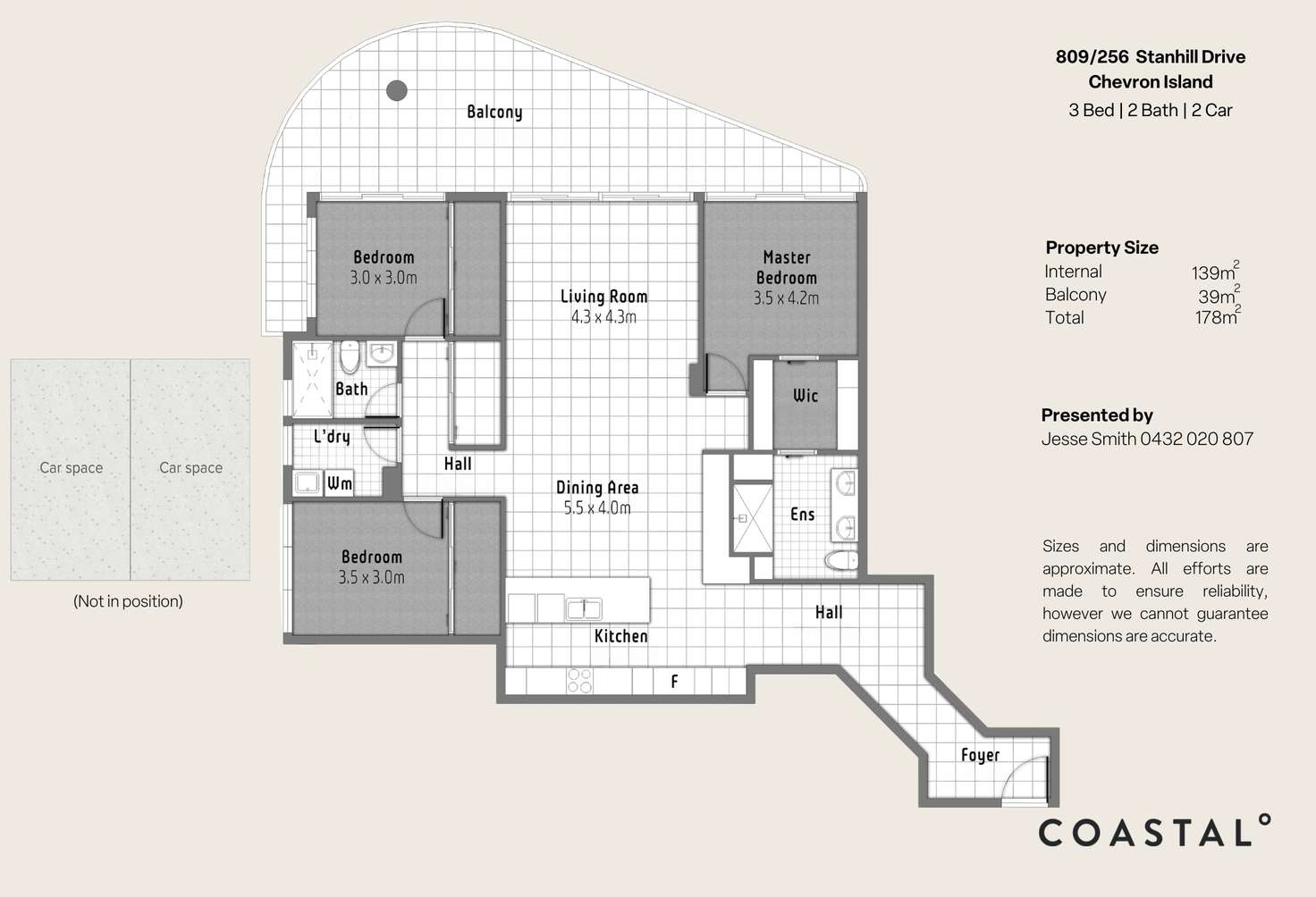 Floorplan of Homely apartment listing, 809/256 Stanhill Drive, Chevron Island QLD 4217