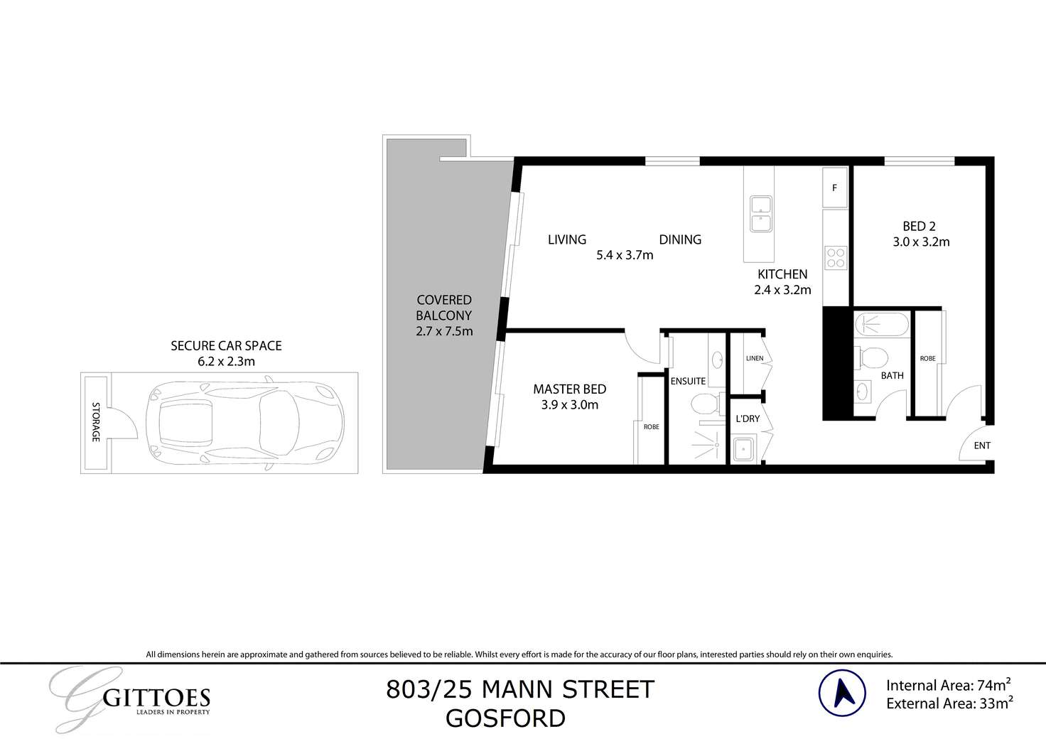Floorplan of Homely unit listing, 803/25 Mann Street, Gosford NSW 2250
