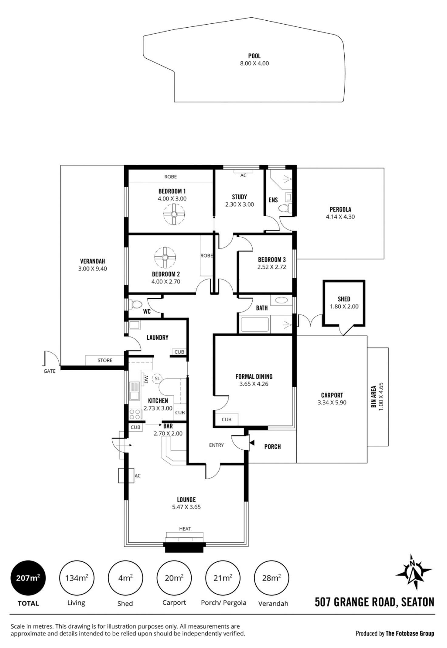 Floorplan of Homely house listing, 507 Grange Road, Seaton SA 5023