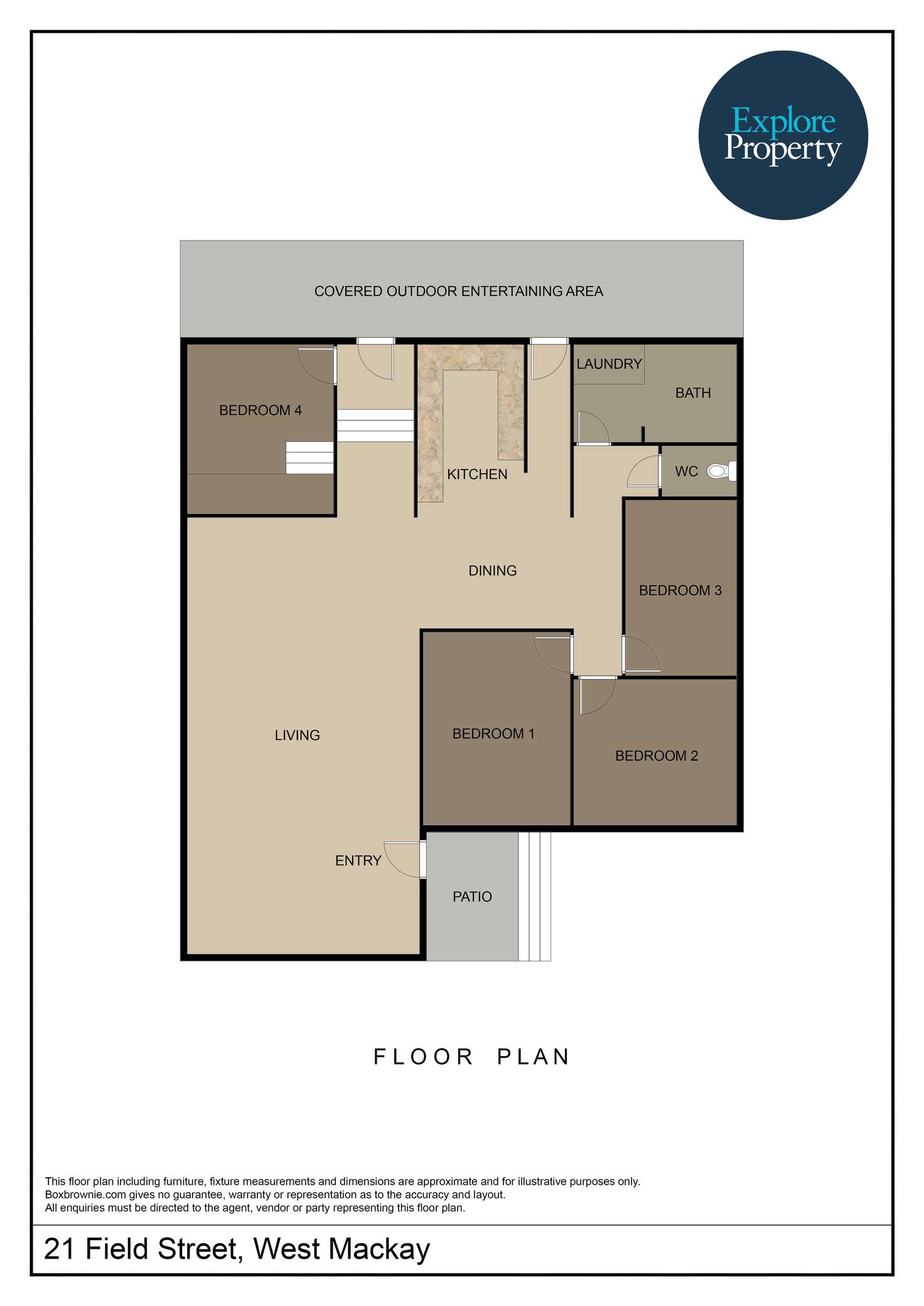 Floorplan of Homely house listing, 21 Field Street, West Mackay QLD 4740