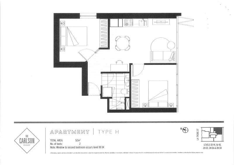 Floorplan of Homely apartment listing, 3004/315 La Trobe Street, Melbourne VIC 3000