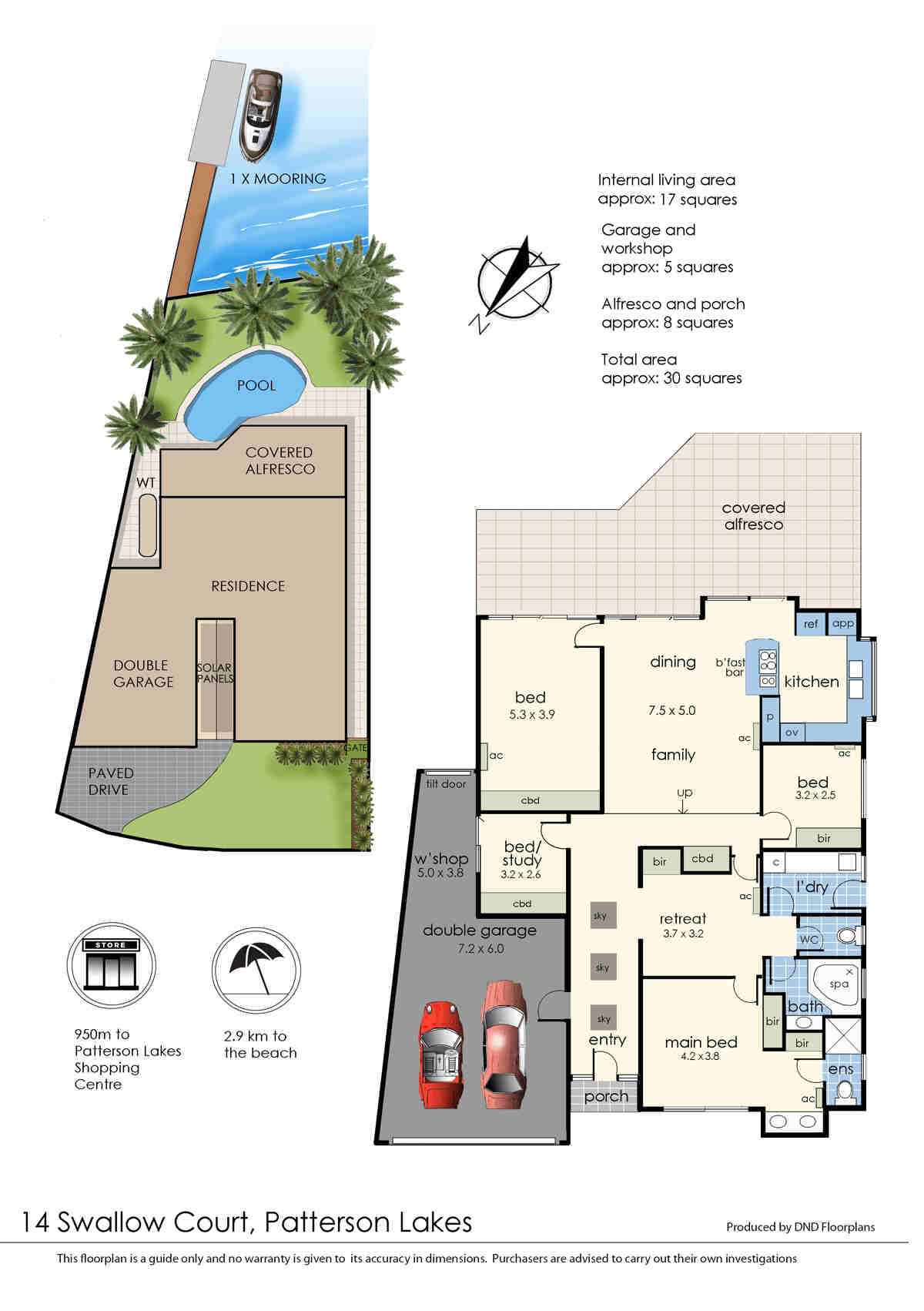 Floorplan of Homely house listing, 14 Swallow Court, Patterson Lakes VIC 3197