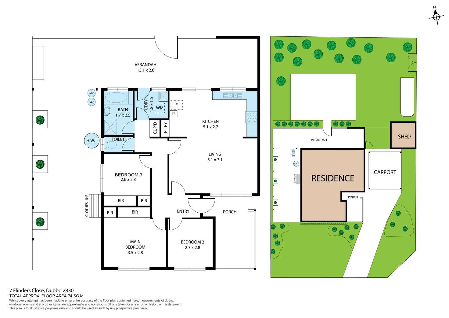 Floorplan of Homely house listing, 7 Flinders Close, Dubbo NSW 2830