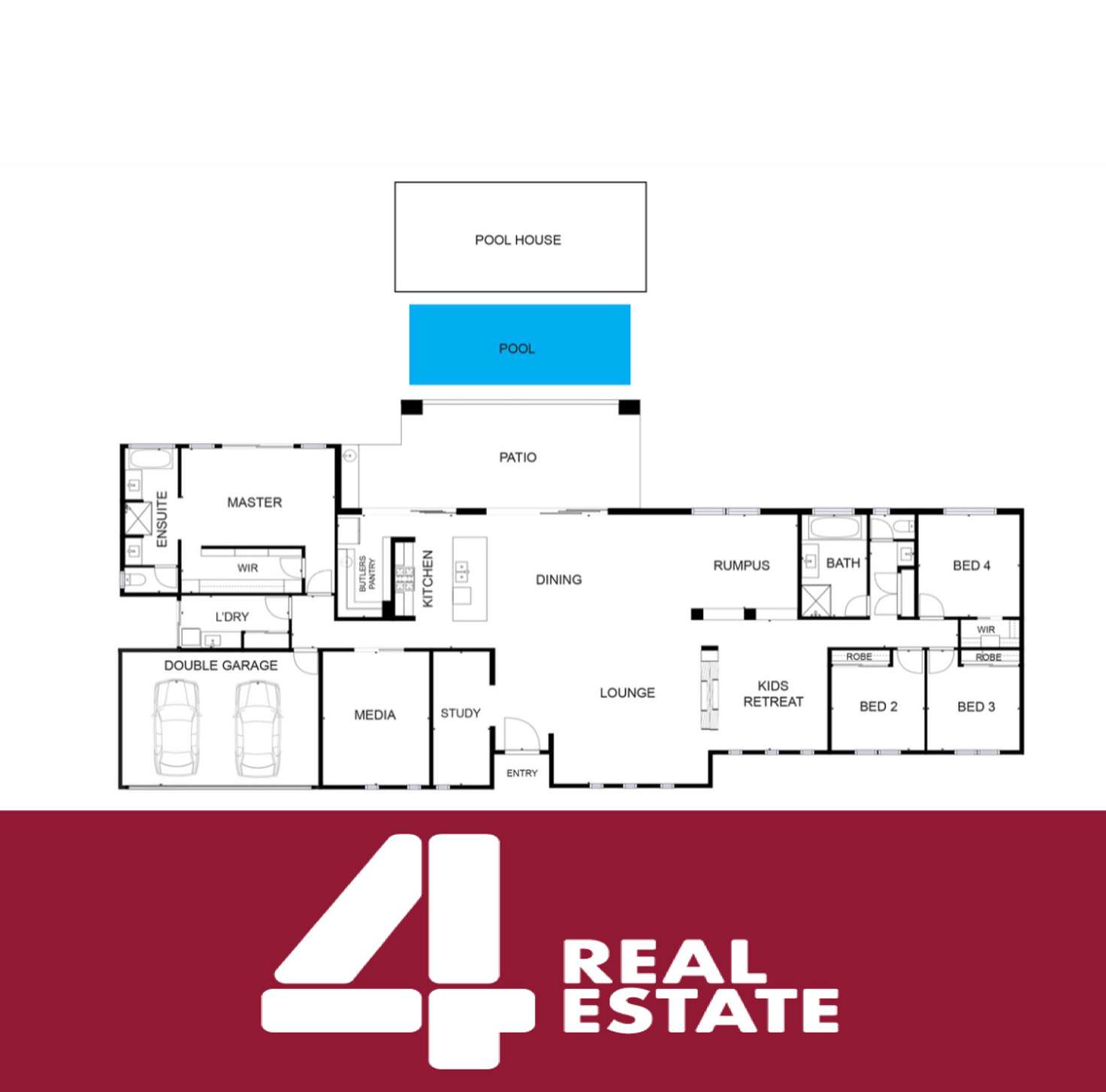 Floorplan of Homely house listing, 14-16 Townsvale Drive, Woodhill QLD 4285