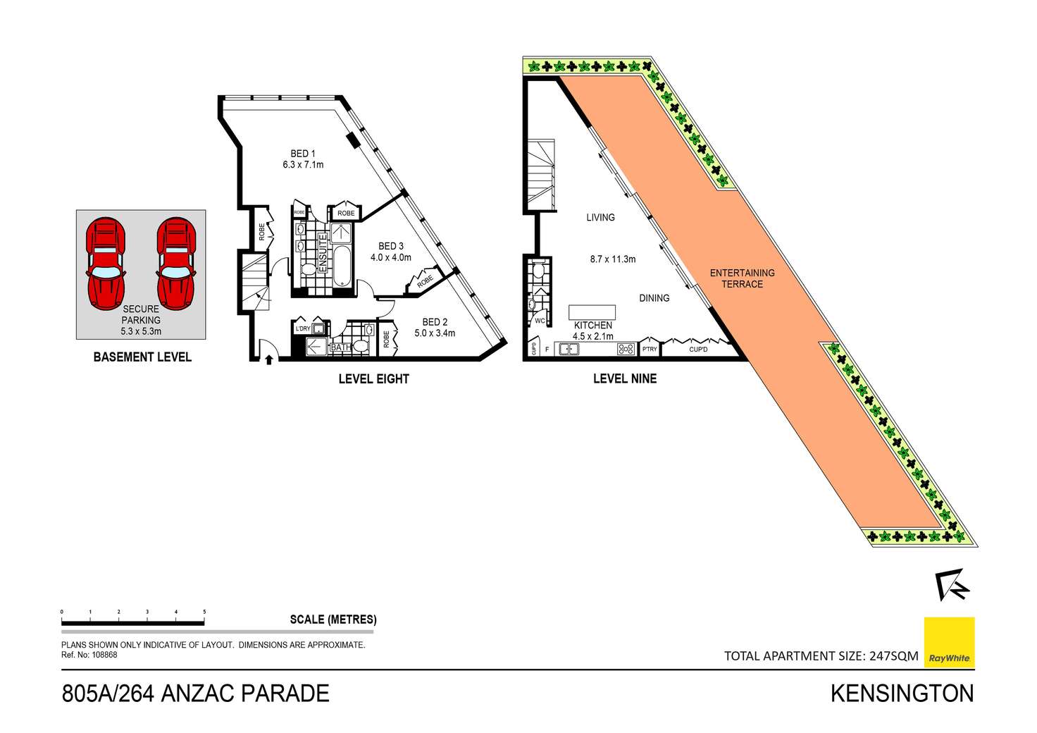 Floorplan of Homely apartment listing, 805A/264 Anzac  Parade, Kensington NSW 2033