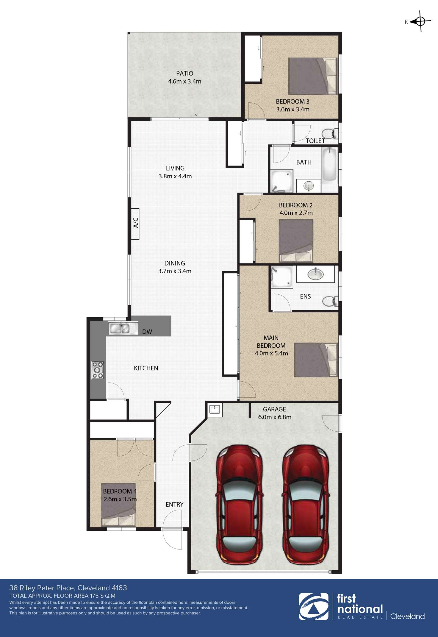 Floorplan of Homely house listing, 38 Riley Peter Place, Cleveland QLD 4163