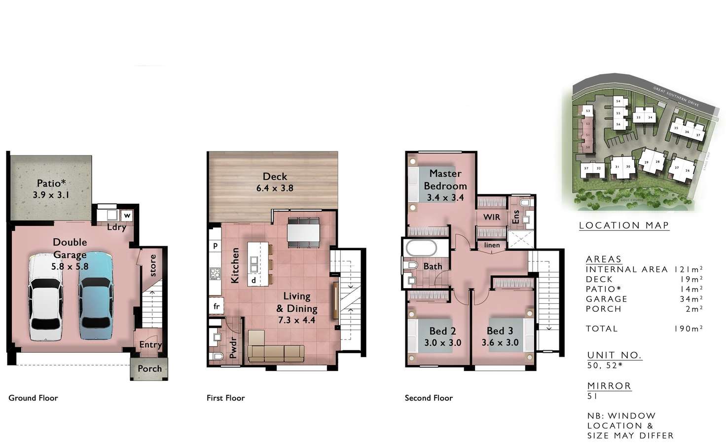 Floorplan of Homely townhouse listing, 52/17 Great Southern Drive, Robina QLD 4226
