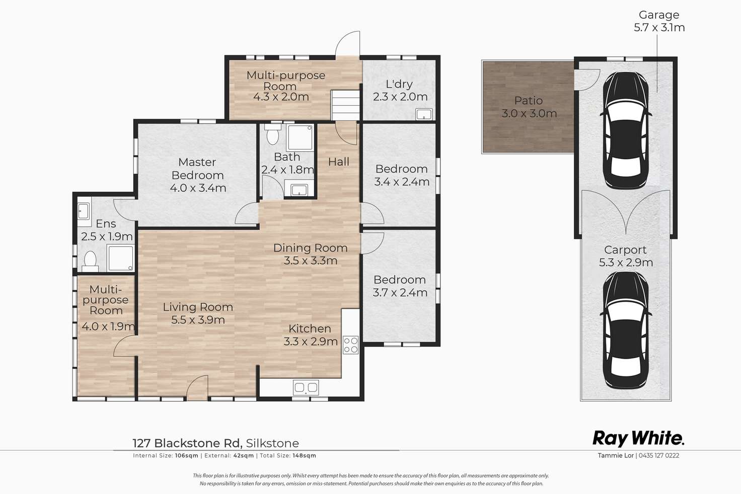 Floorplan of Homely house listing, 127 Blackstone Road, Silkstone QLD 4304