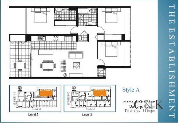 Floorplan of Homely apartment listing, 211/1 Ella Street, Newstead QLD 4006