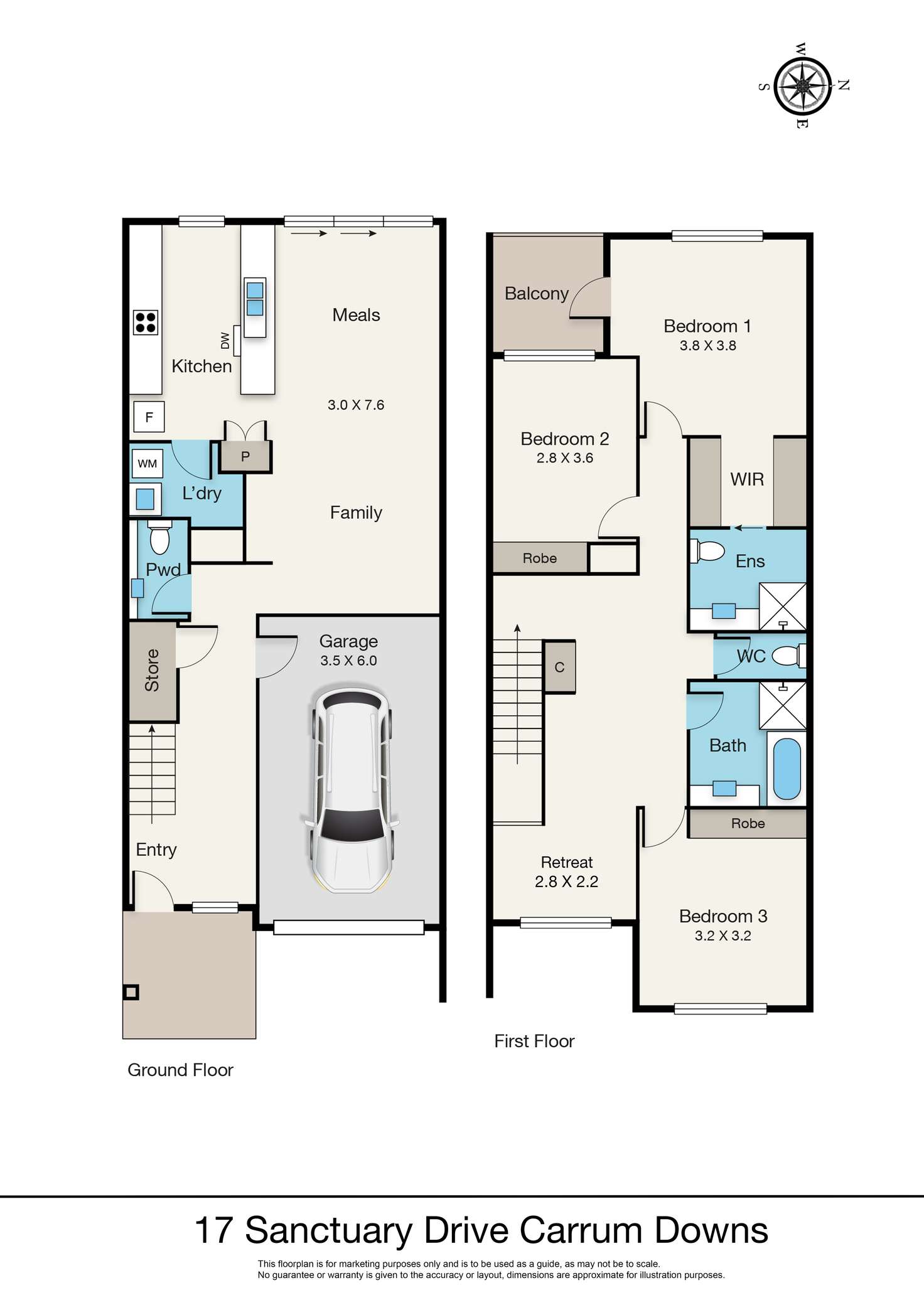 Floorplan of Homely house listing, 17 Sanctuary Drive, Carrum Downs VIC 3201