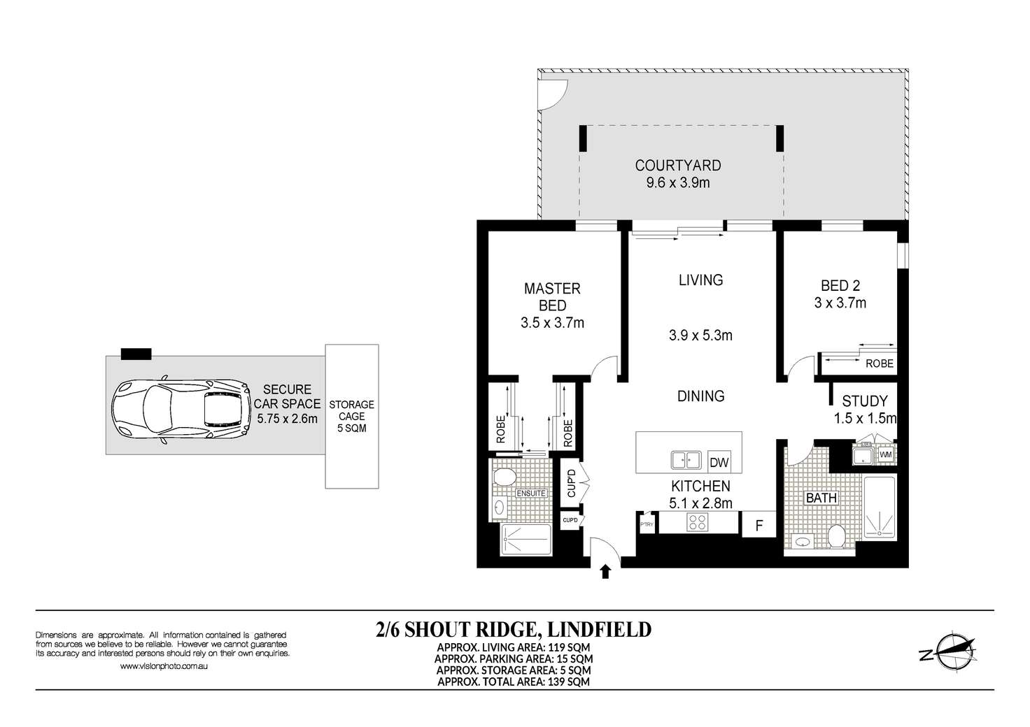 Floorplan of Homely apartment listing, 2/6 Shout Ridge, Lindfield NSW 2070