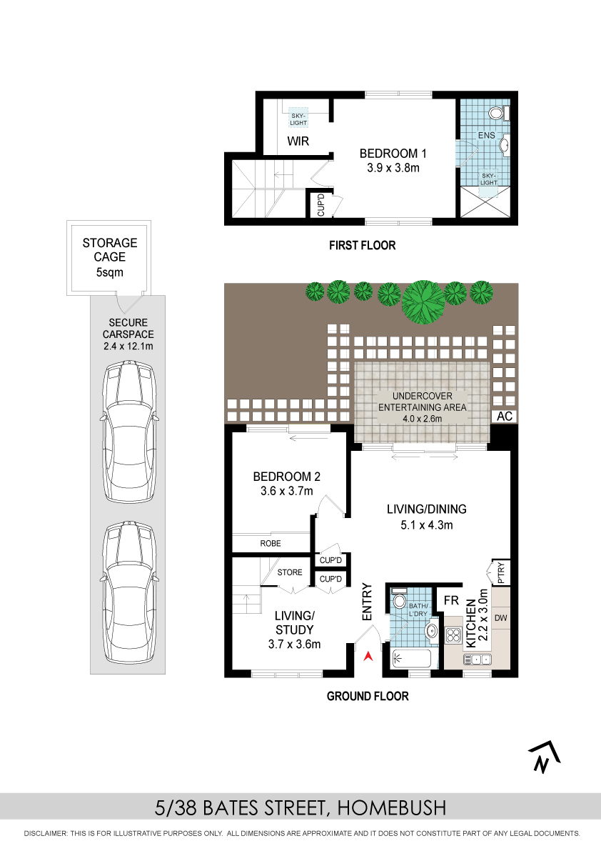 Floorplan of Homely townhouse listing, 5/38 BATES STREET, Homebush NSW 2140