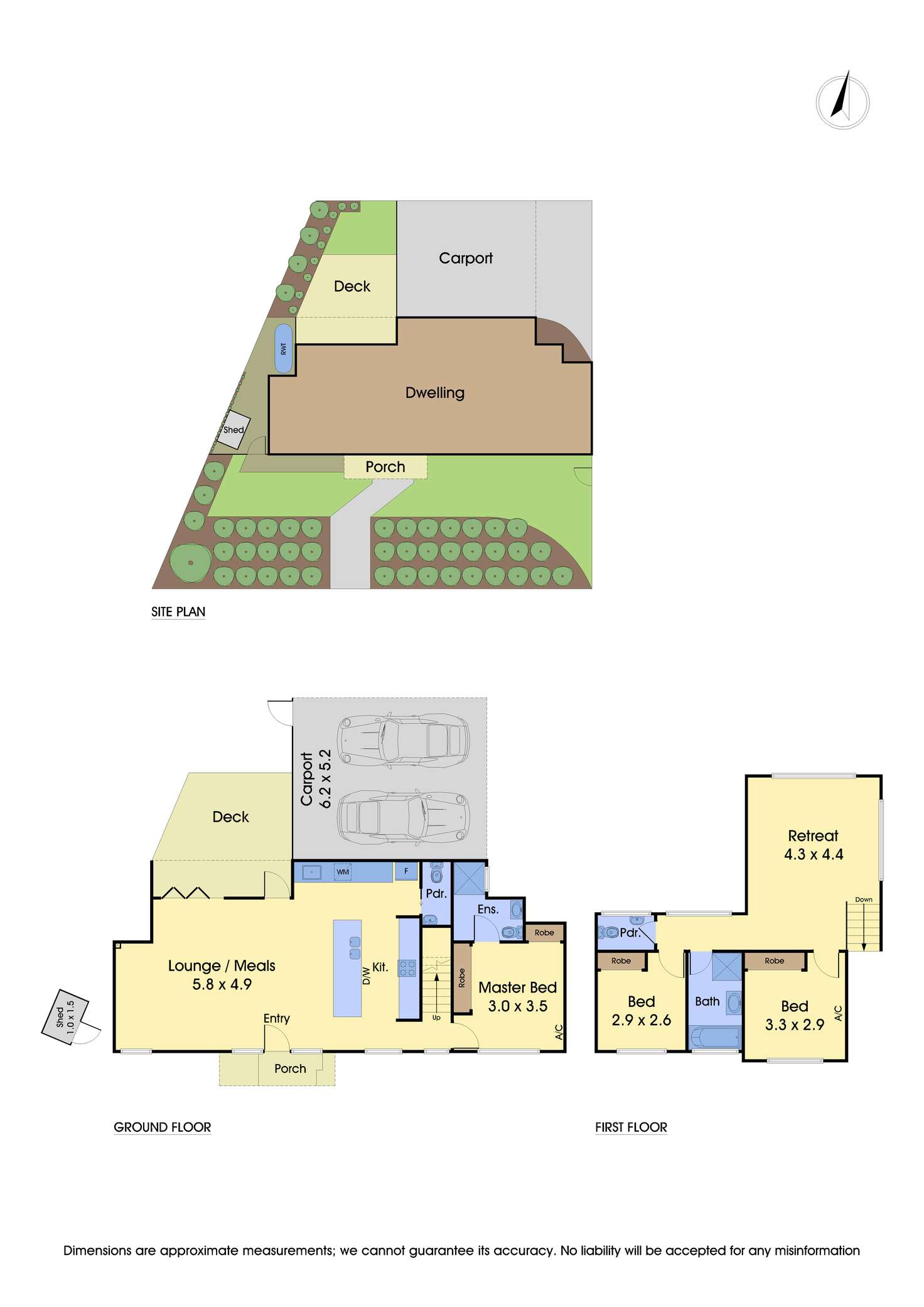 Floorplan of Homely townhouse listing, 1/3 Rushworth Street, Watsonia VIC 3087