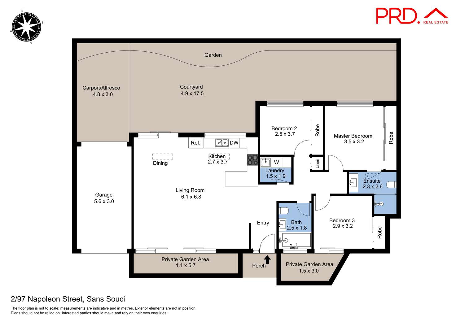 Floorplan of Homely villa listing, 2/97 Napoleon Street, Sans Souci NSW 2219