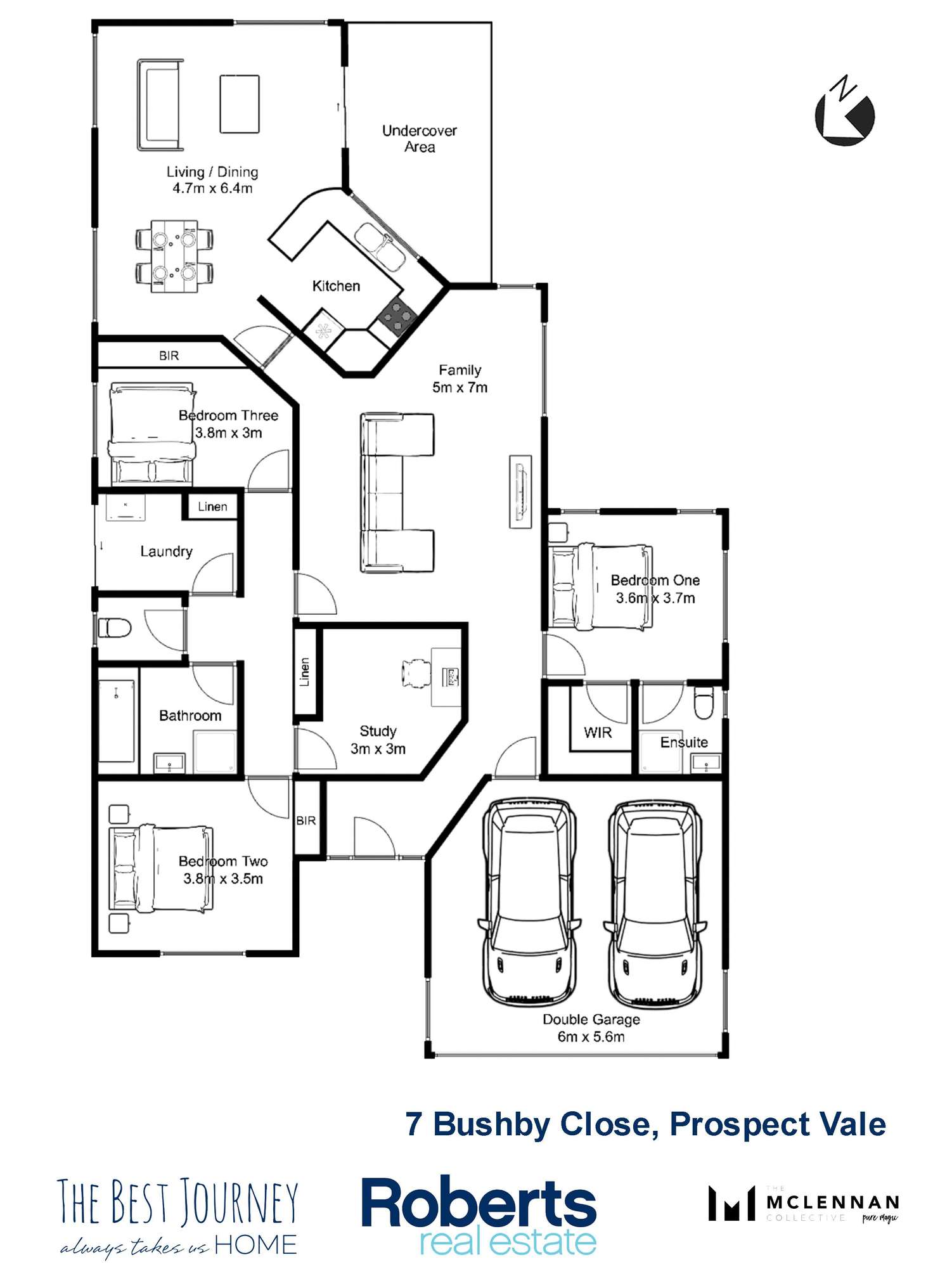 Floorplan of Homely house listing, 7 Bushby Close, Prospect Vale TAS 7250
