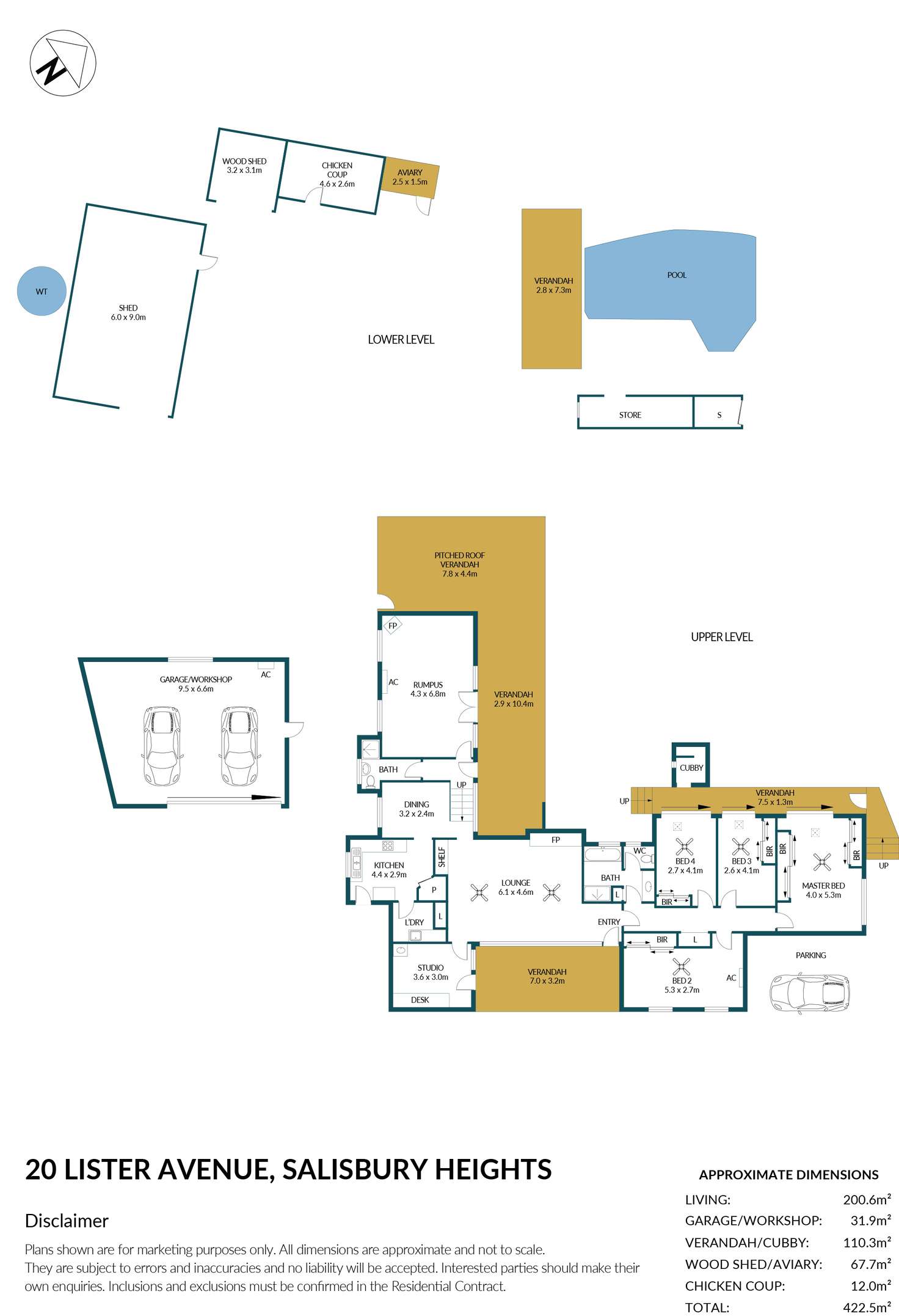 Floorplan of Homely house listing, 20 Lister Avenue, Salisbury Heights SA 5109