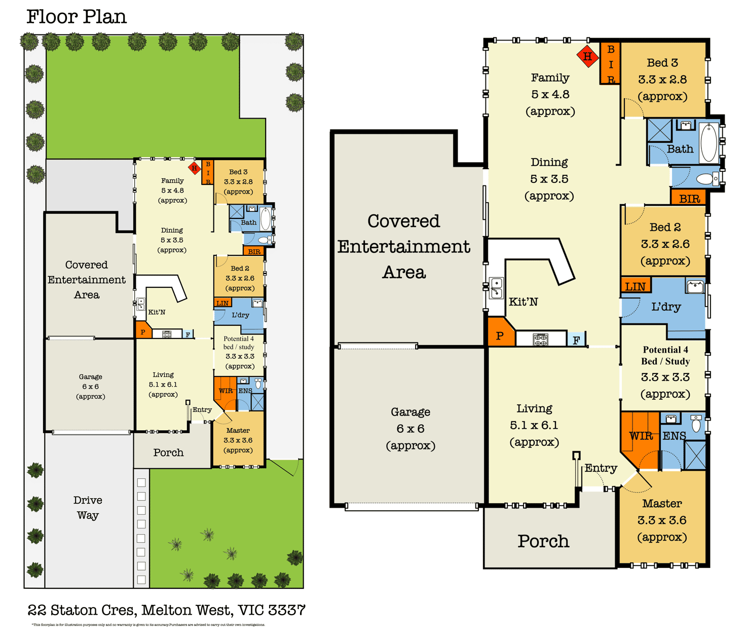 Floorplan of Homely house listing, 22 Staton Cresent, Melton West VIC 3337